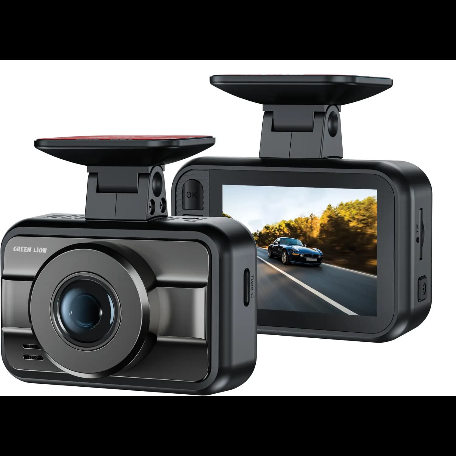 Green Lion Dash Cam GC-700 - Dual 2K Front & Rear, Night Vision, Black 2