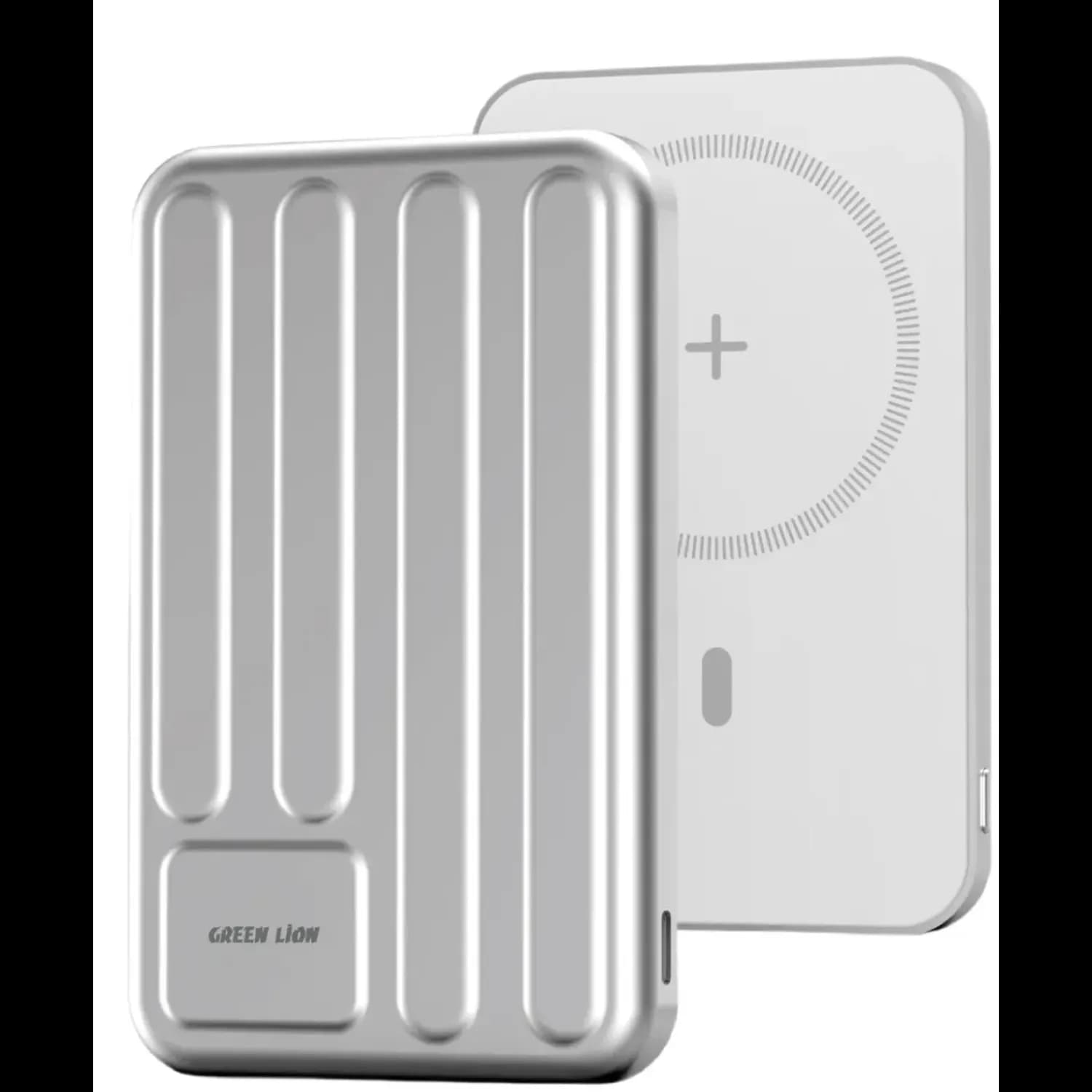 Green Lion Power Bank Oxford - 5000mAh MagSafe, Gray — Silver 1