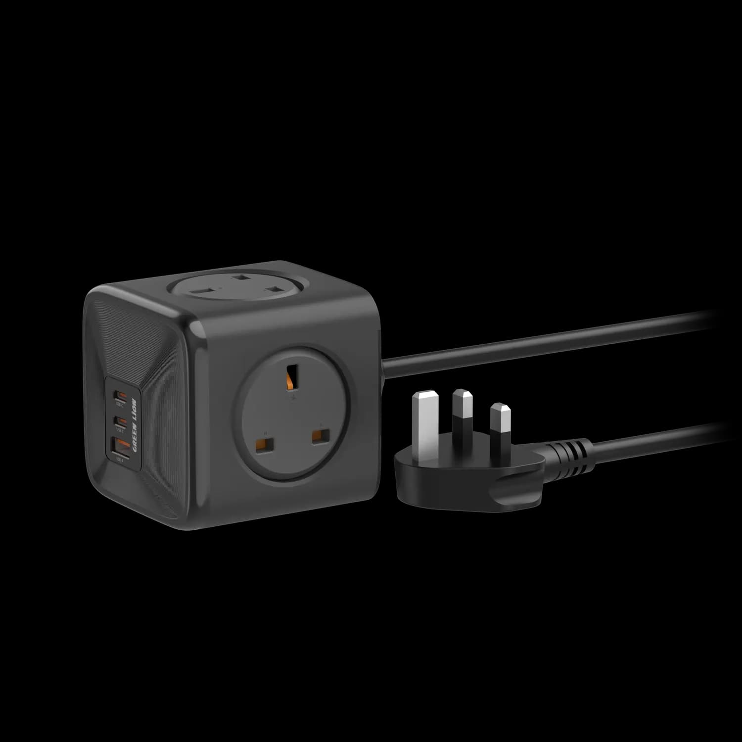 Green Lion Power Socket - 7 Ports, 33W PPS, Black 4