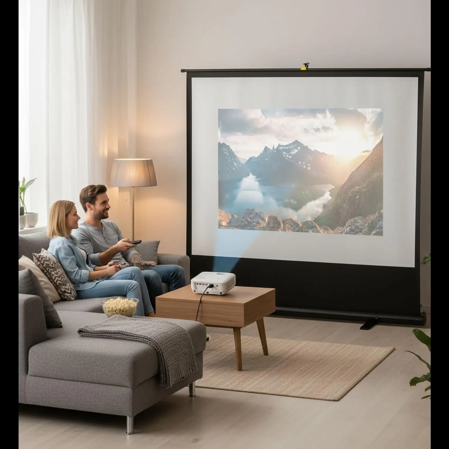 Green Lion Projection Screen - 80", Matte White 3
