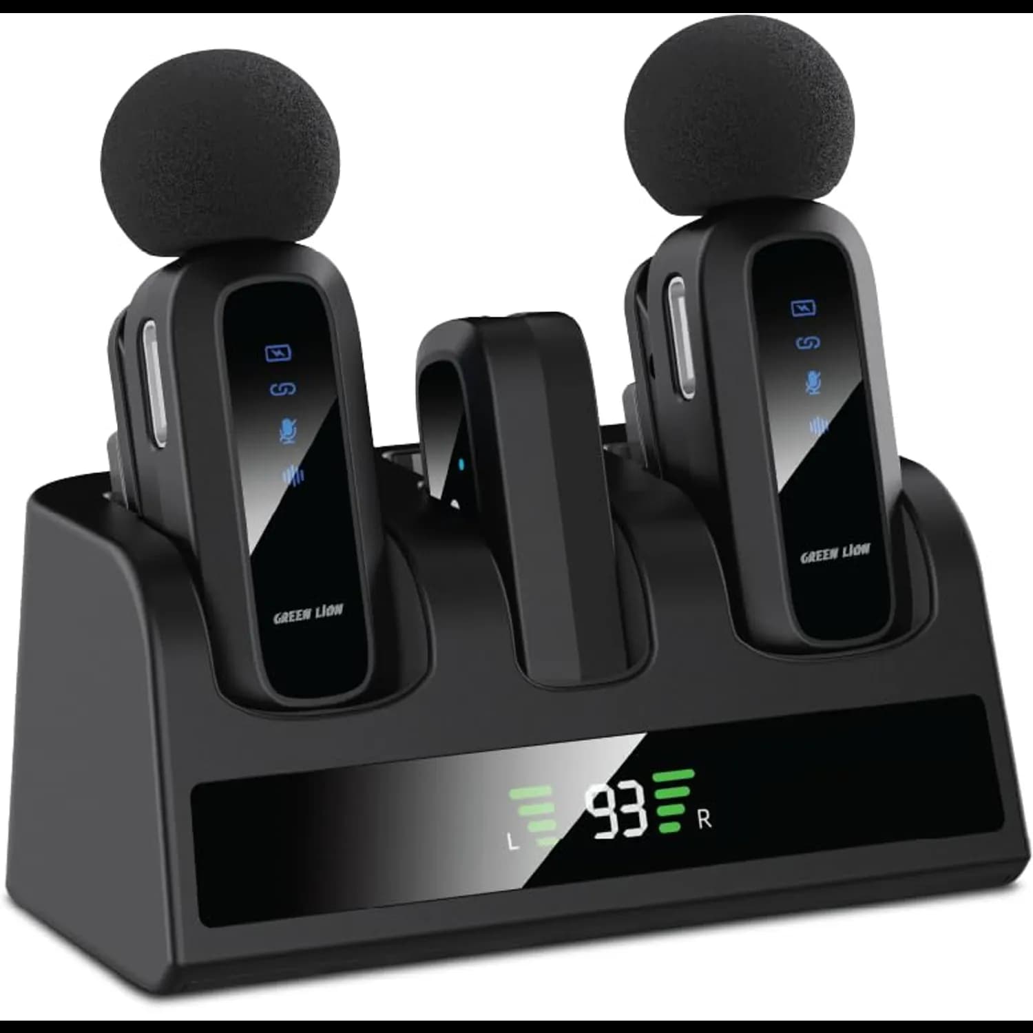 Green Lion Wireless Microphone GM-89X - Type-C & Lightning, Black 1