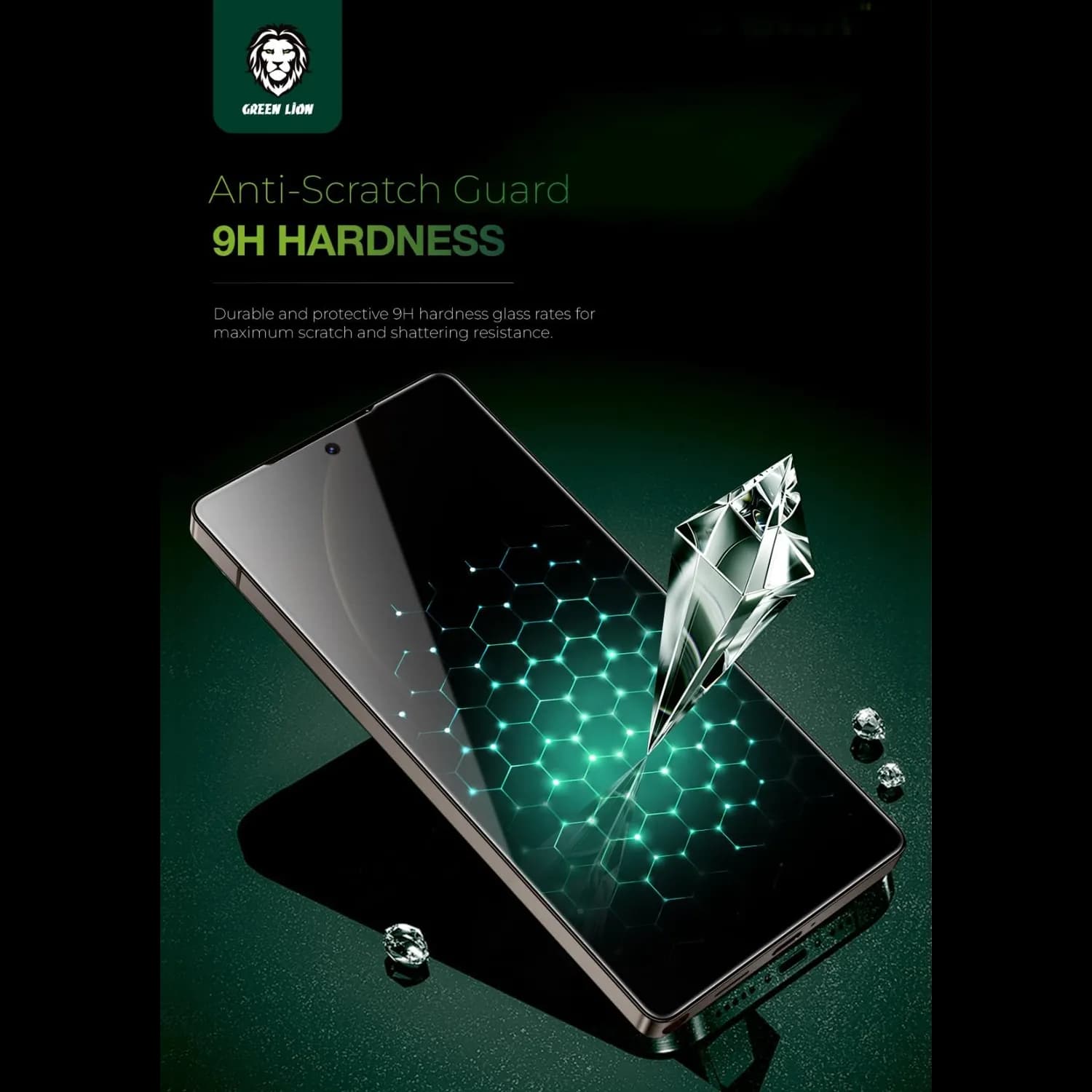 Green Lion Screen Protector S25 Ultra - 9H Tempered Glass, Anti-Fingerprint 5