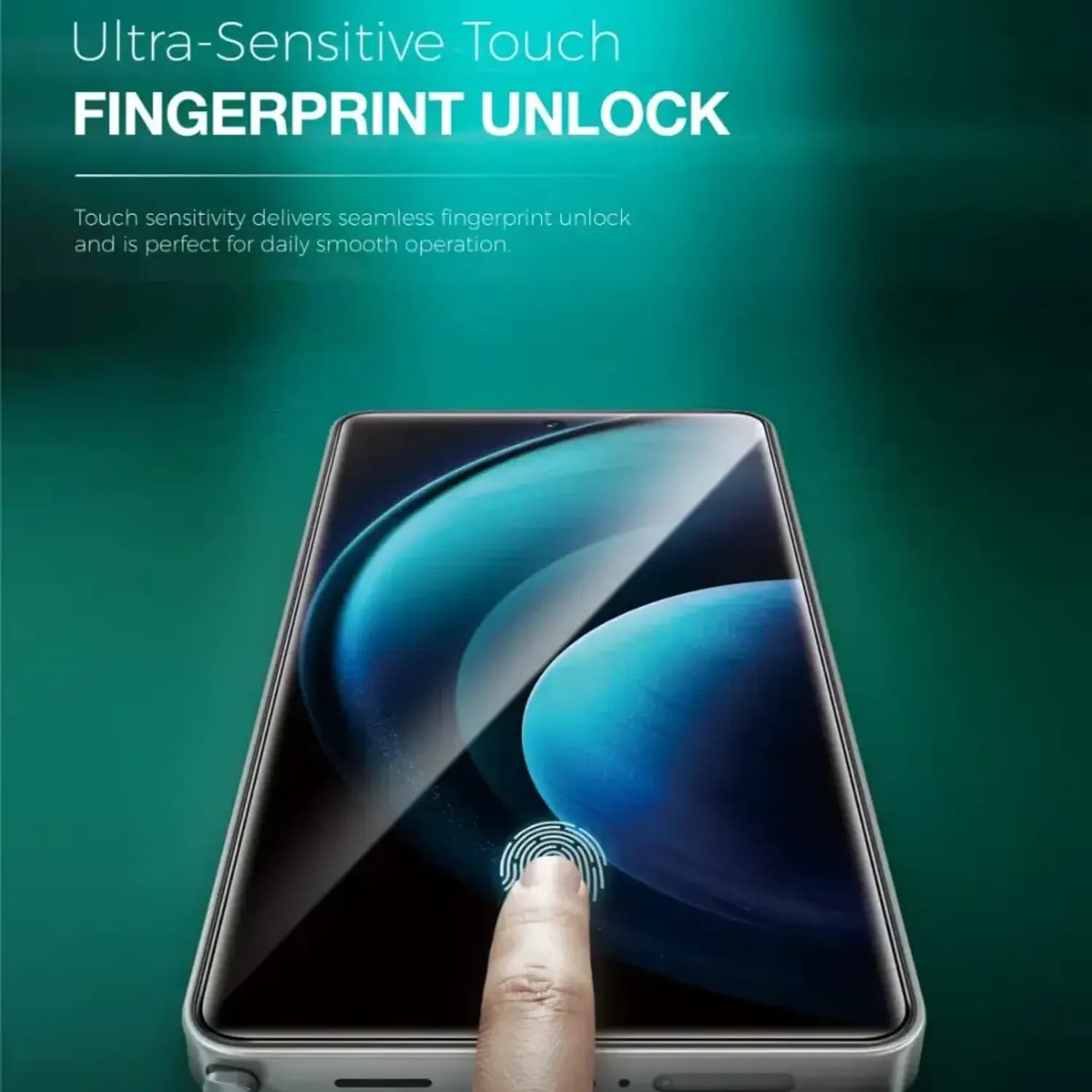 Green Lion Tempered Glass S26 Ultra - 9H Privacy Shield, Fingerprint Unlock 3