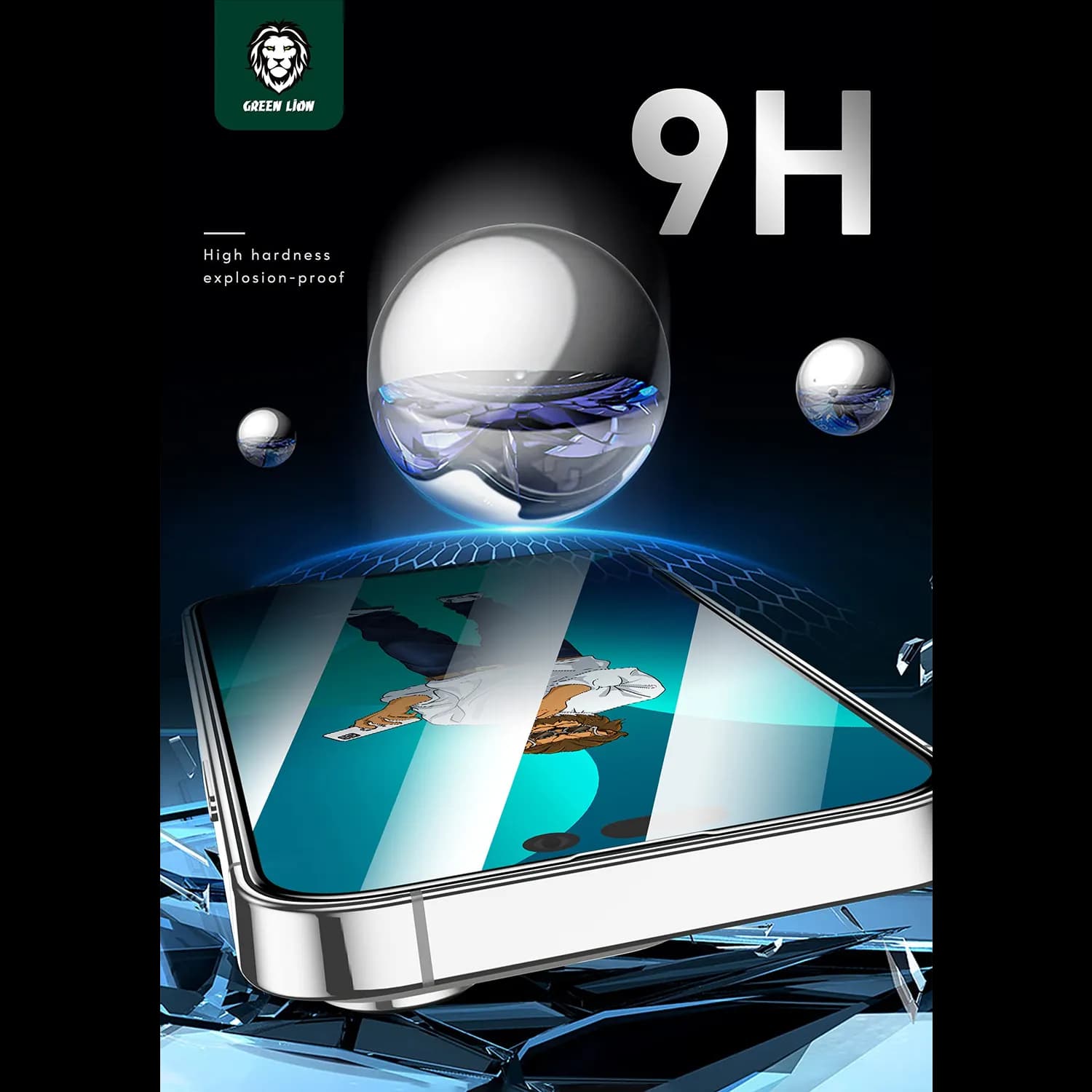Green Lion Screen Protector iPhone 14/13/13 Pro 6.1" - 9H Hardness, Clear 4