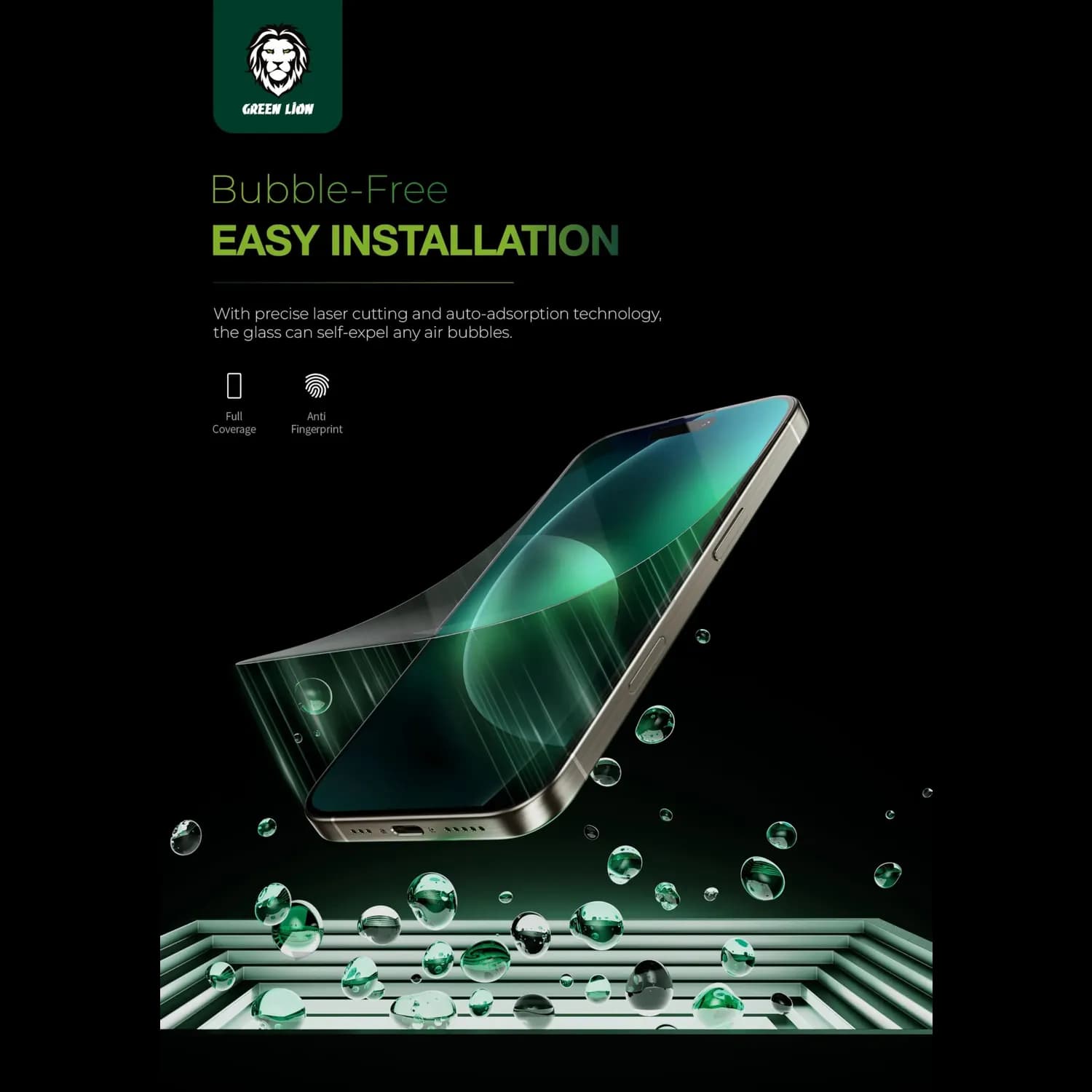 Green Lion Screen Protector iPhone 16 Pro - 9H Hardness, Clear 3
