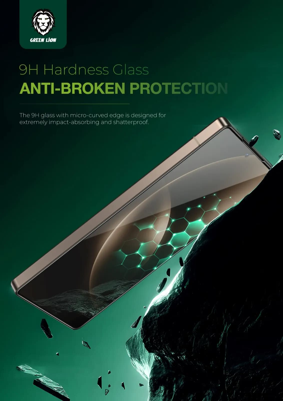 Green Lion 9H Clear Shield Glass for S25/S25 Plus/S25 Ultra 2