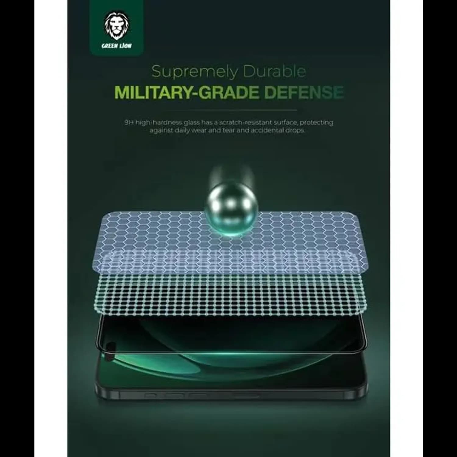 Green Lion Privacy Screen Protector Steve Matte 9H - iPhone 15 Pro, Black 4