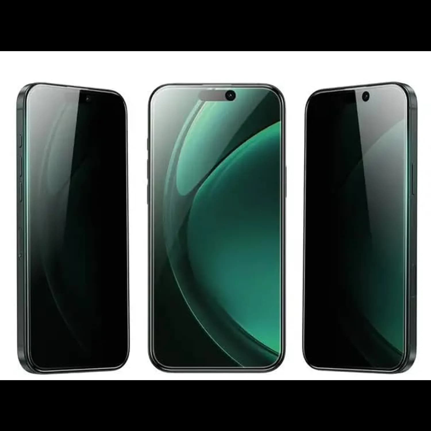 Green Lion Privacy Screen Protector Steve Matte 9H - iPhone 15 Pro, Black 5