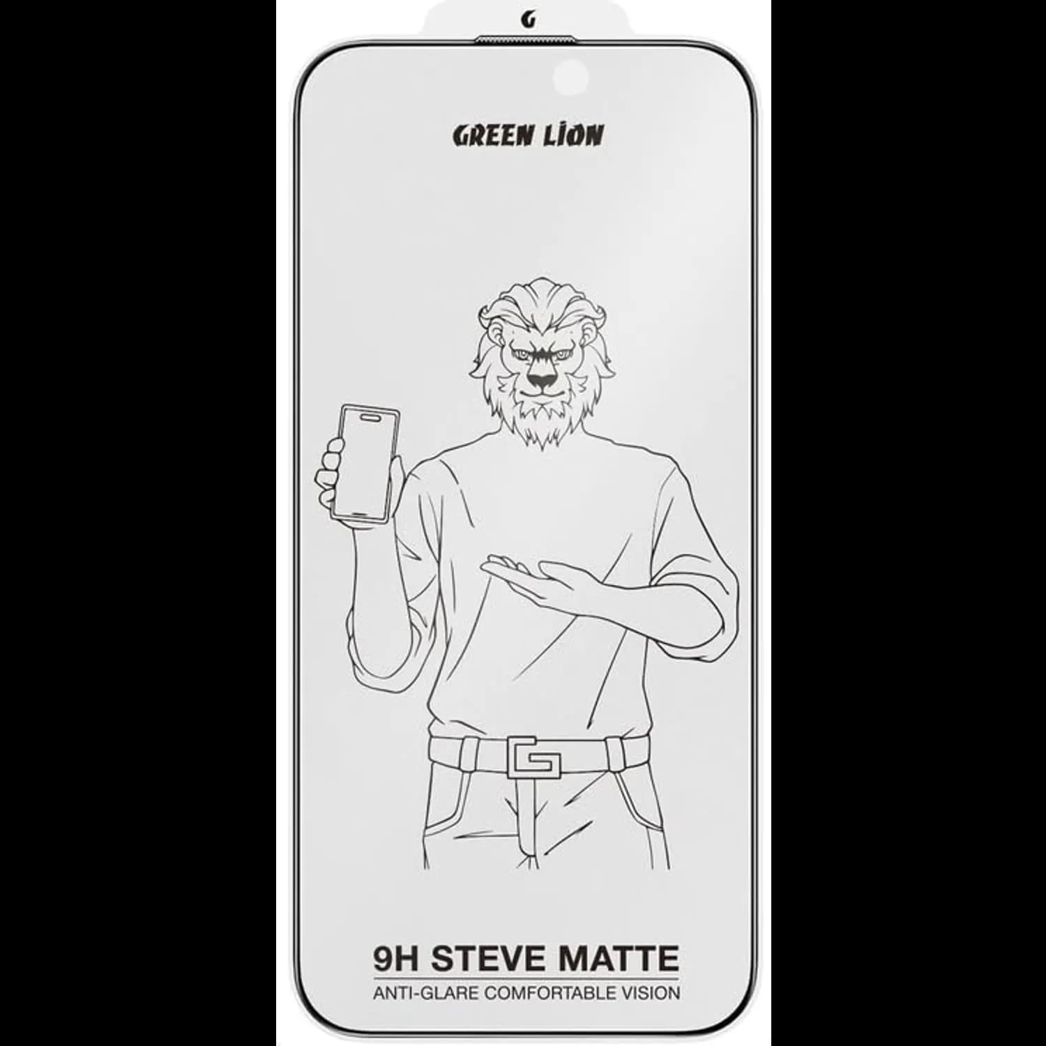 Green Lion Screen Protector iPhone 17 Pro Max - Anti-Spy 9H Tempered Glass, Black 1