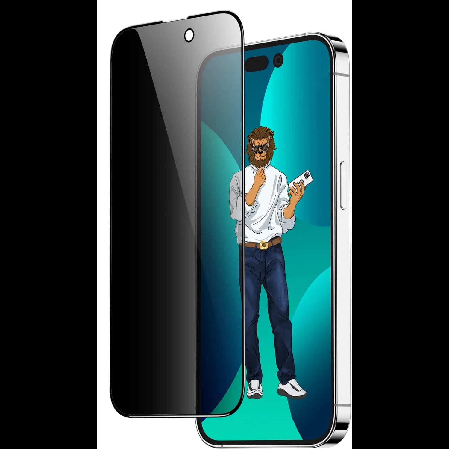 Green Lion Screen Protector iPhone 14 - 9H Privacy Glass 1