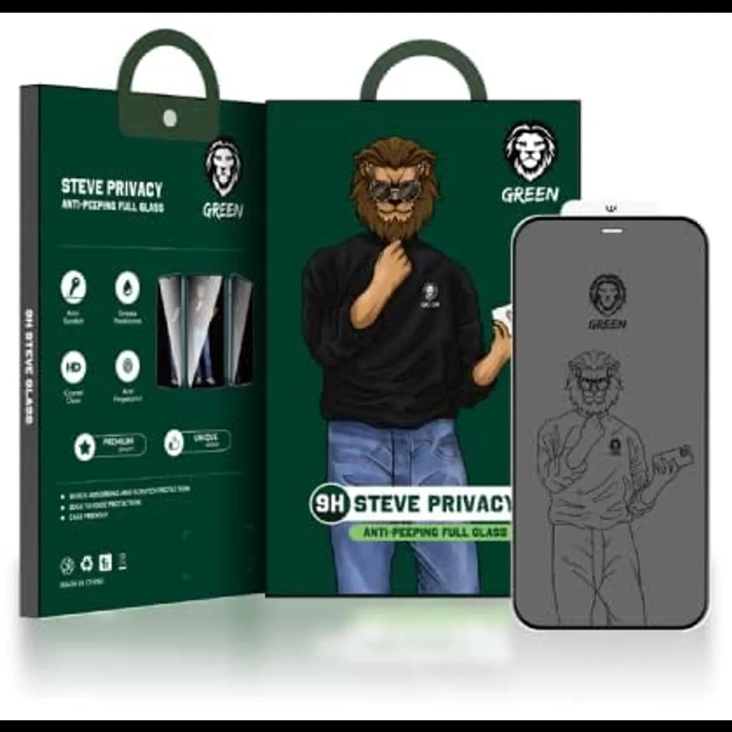 Green Lion Privacy Screen Protector iPhone 14 Pro Max - 9H Hardness, Clear 5