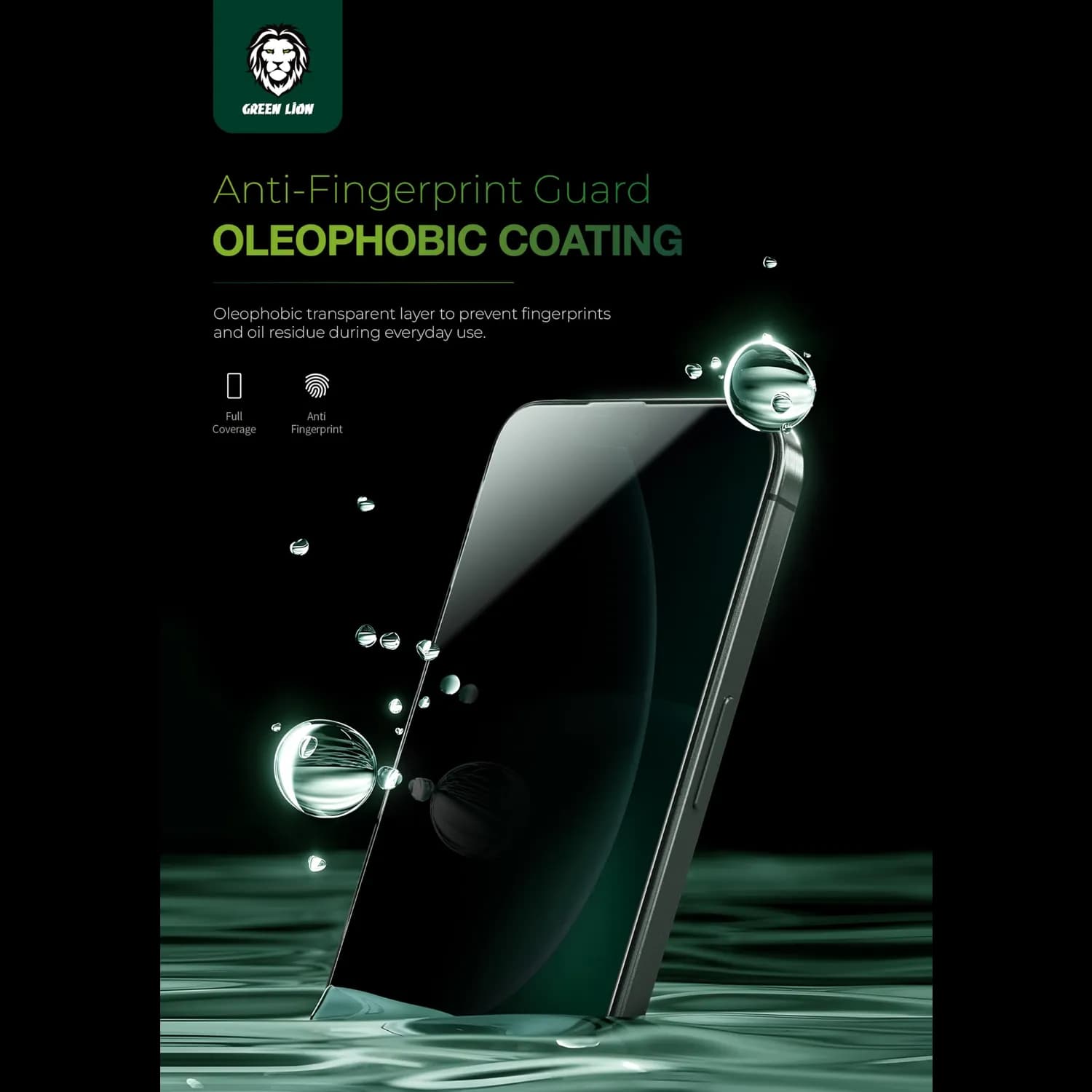 Green Lion Screen Protector iPhone 16 6.3" - 9H Privacy Glass, Black 3
