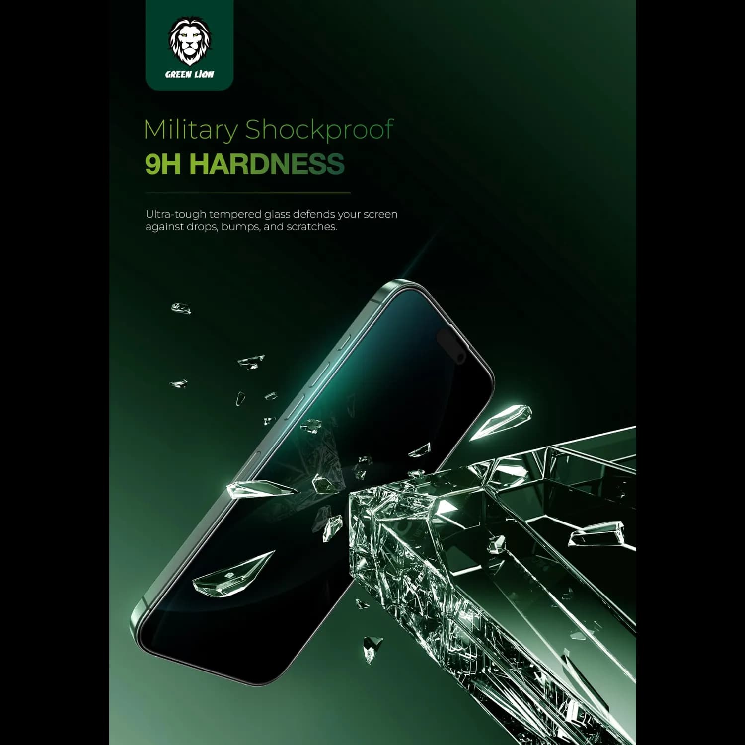 Green Lion Screen Protector iPhone 16 Pro Max - 9H Privacy Glass, Black 5
