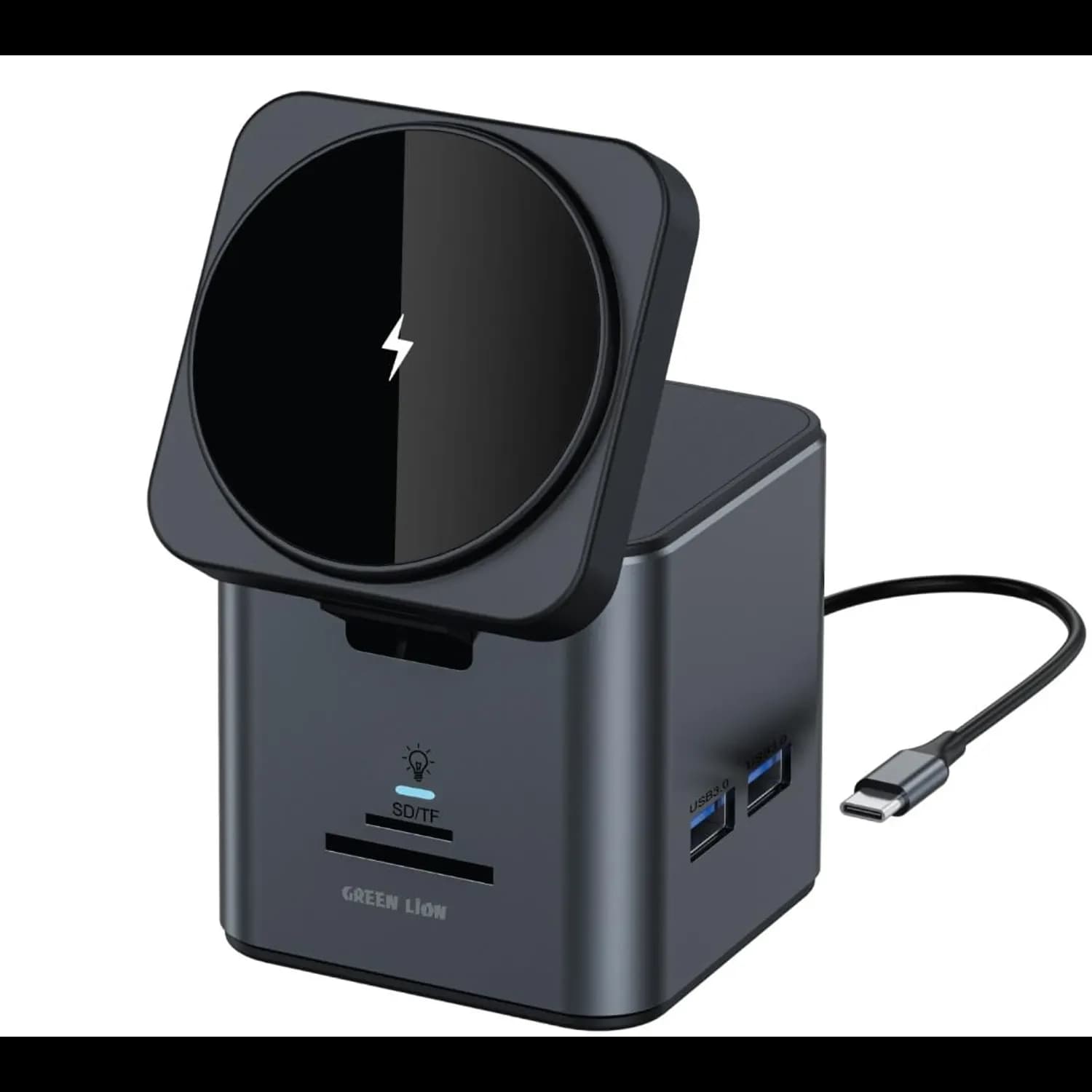 Green Lion Docking Station - 9-in-1, 100W PD, Wireless Charging, Black 1 Green Lion Docking Station - 9-in-1, 100W PD, Wireless Charging, Black 1
