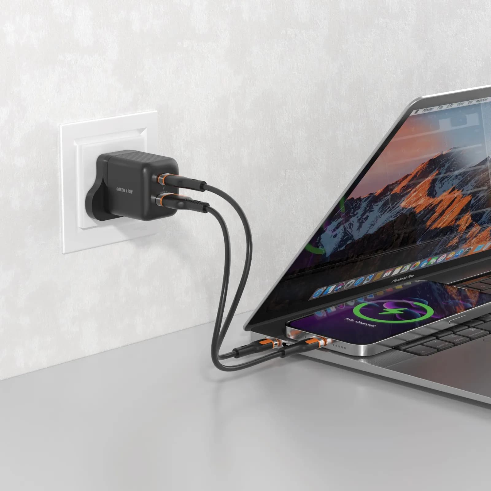 Green Lion Wall Charger GNA20PDQCTCBK - 20W PD + QC3.0, Black 4