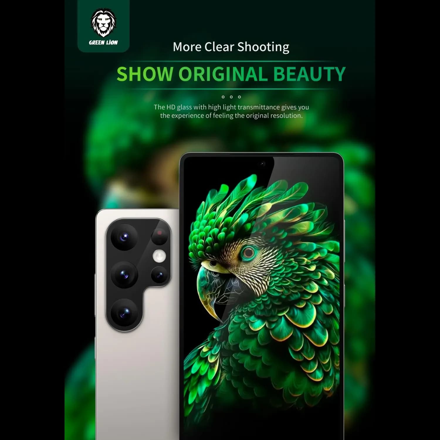 Green Lion Camera Lens Protector Samsung Galaxy S25+- 9H Hardness, Clear 5