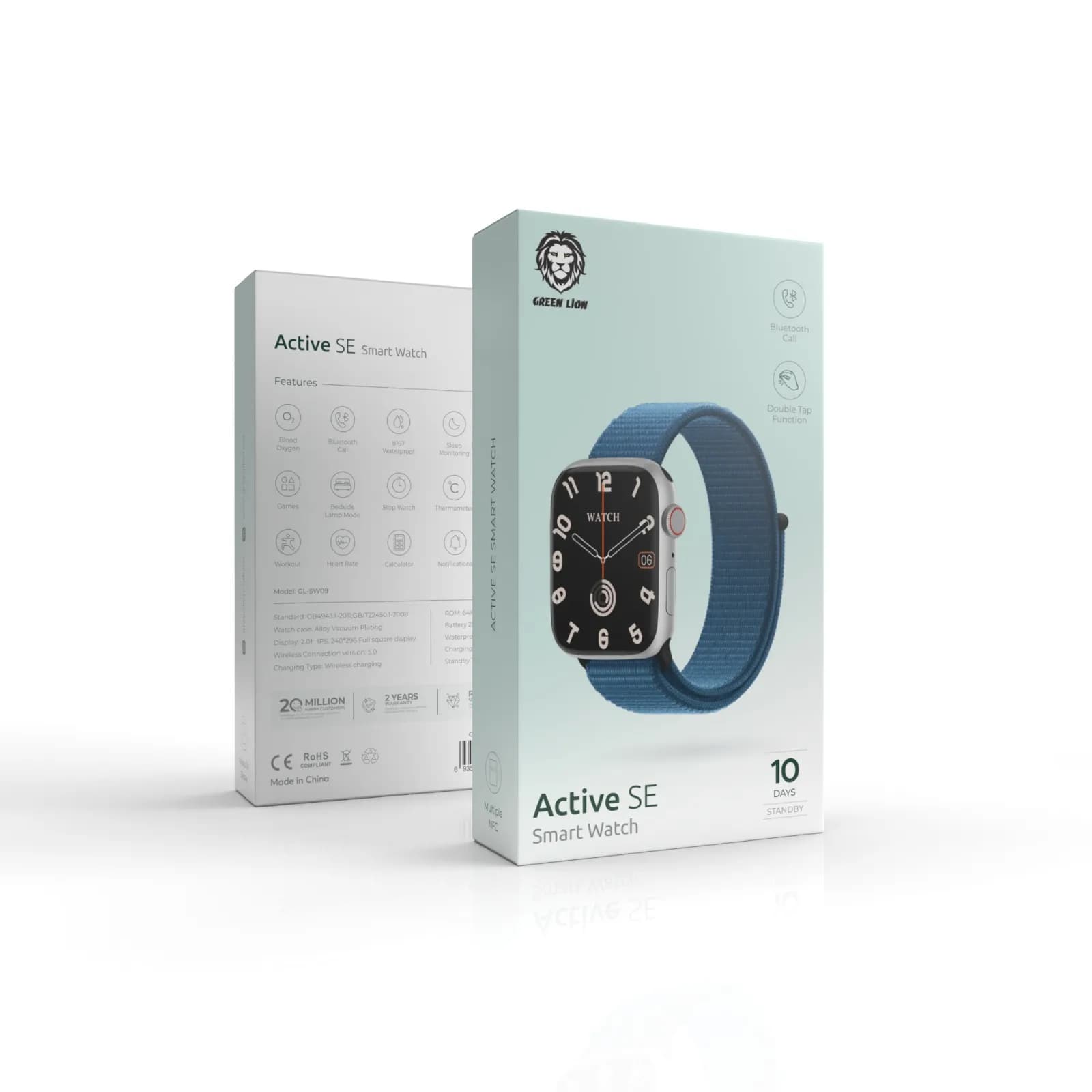 Green Lion Active Se Smart Watch - Silver + Sky Blue 1 Green Lion Active Se Smart Watch - Silver + Sky Blue 1
