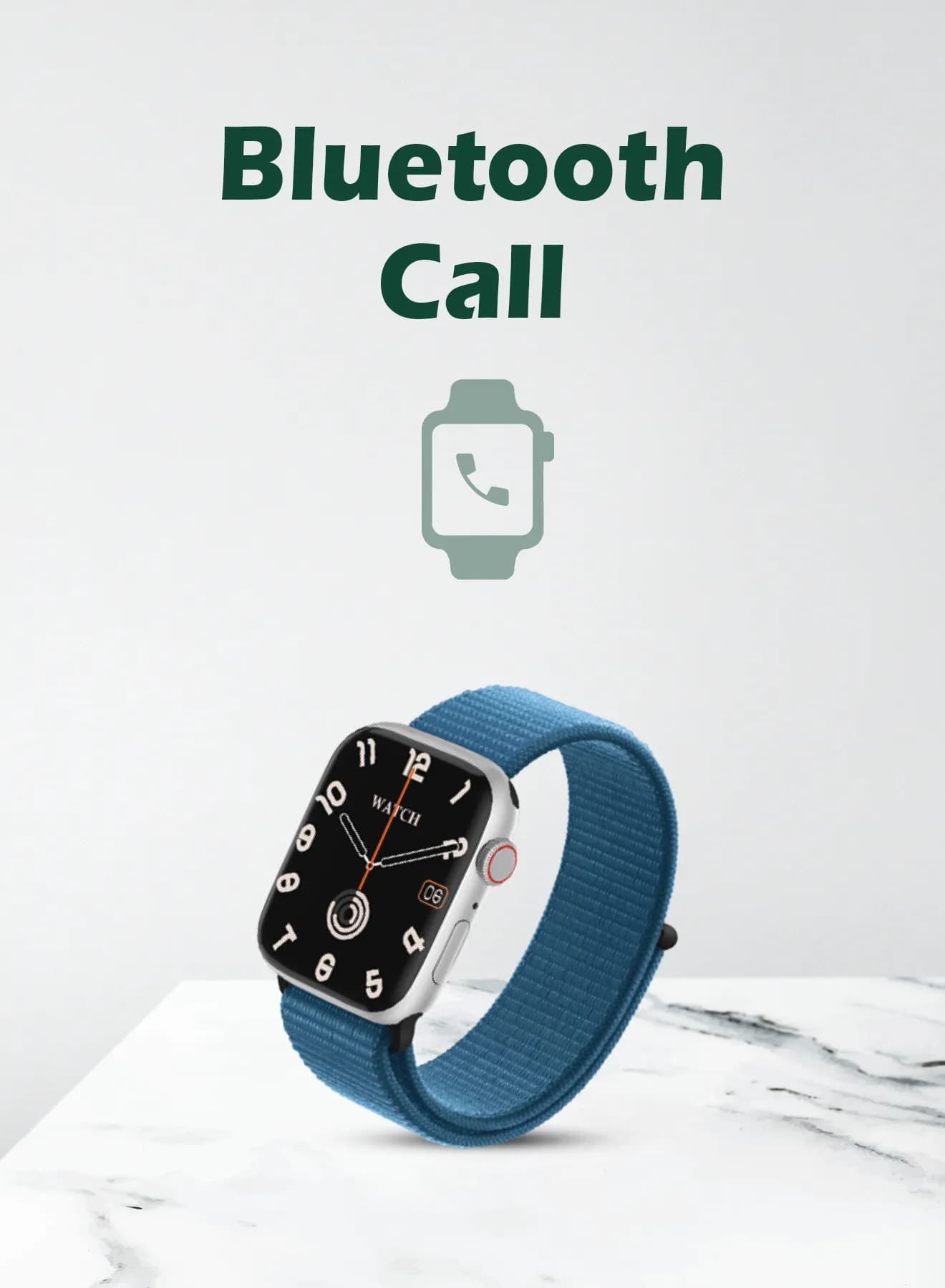 Green Lion Active Se Smart Watch - Silver + Sky Blue 2