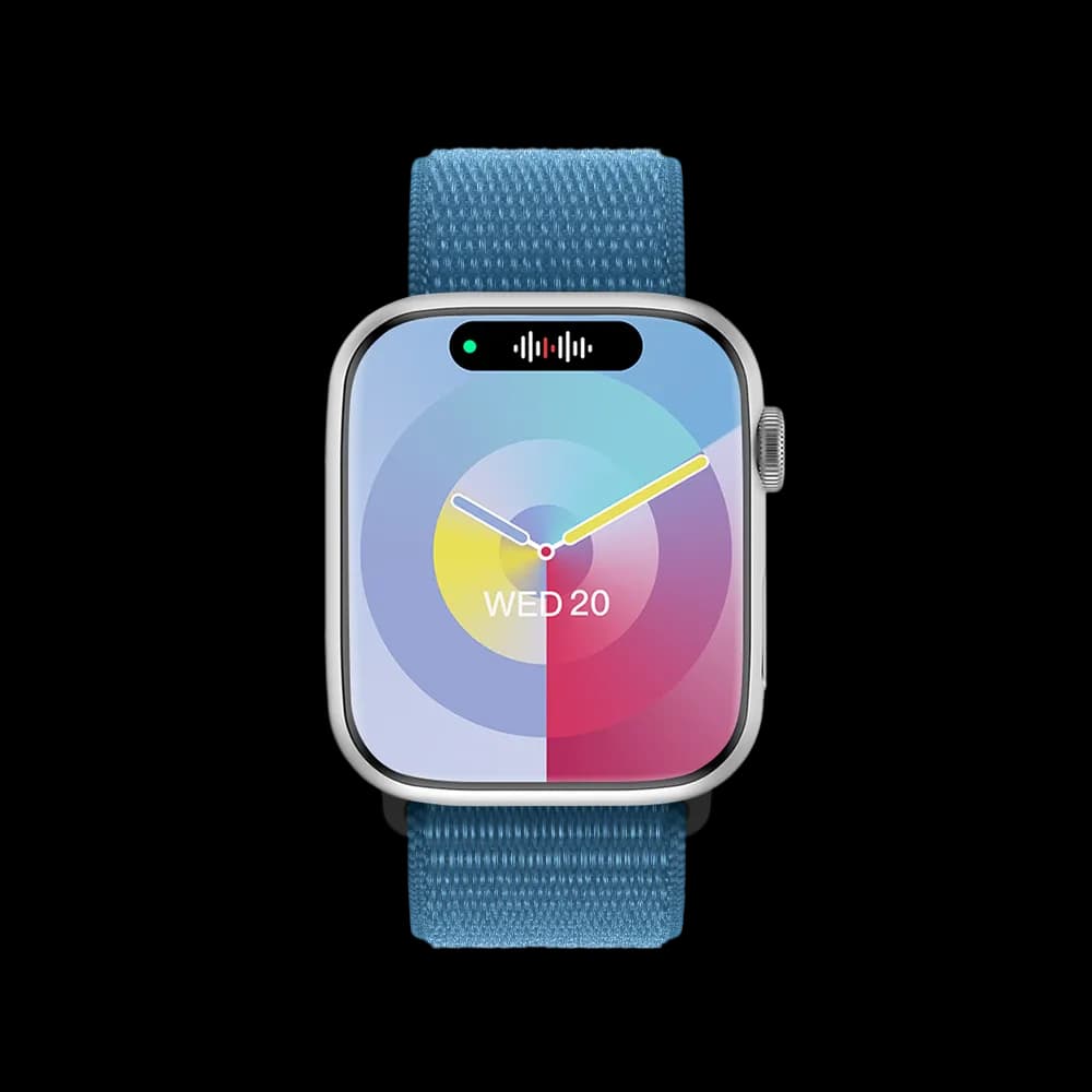 Green Lion Active Se Smart Watch - Silver + Sky Blue 3