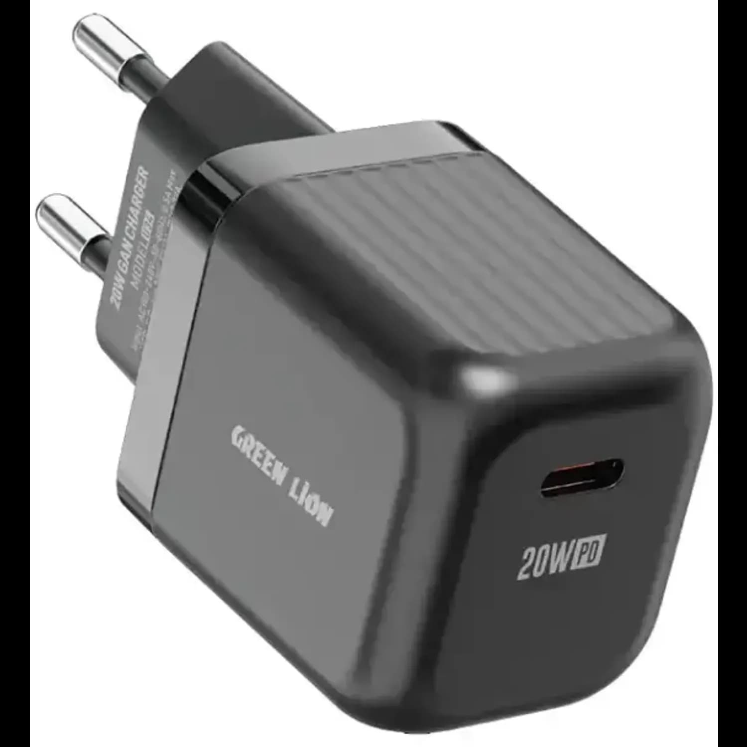 Green Lion GaN Wall Charger - 20W USB-C, Black 1 Green Lion GaN Wall Charger - 20W USB-C, Black 1