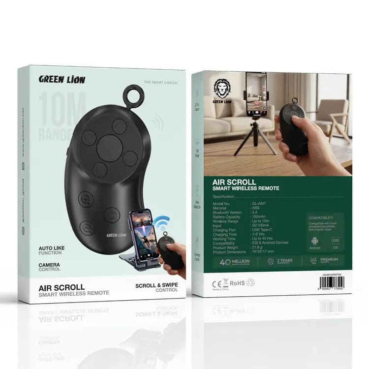 Green Lion Wireless Remote GL-AM7 - Bluetooth 5.4, Black 4