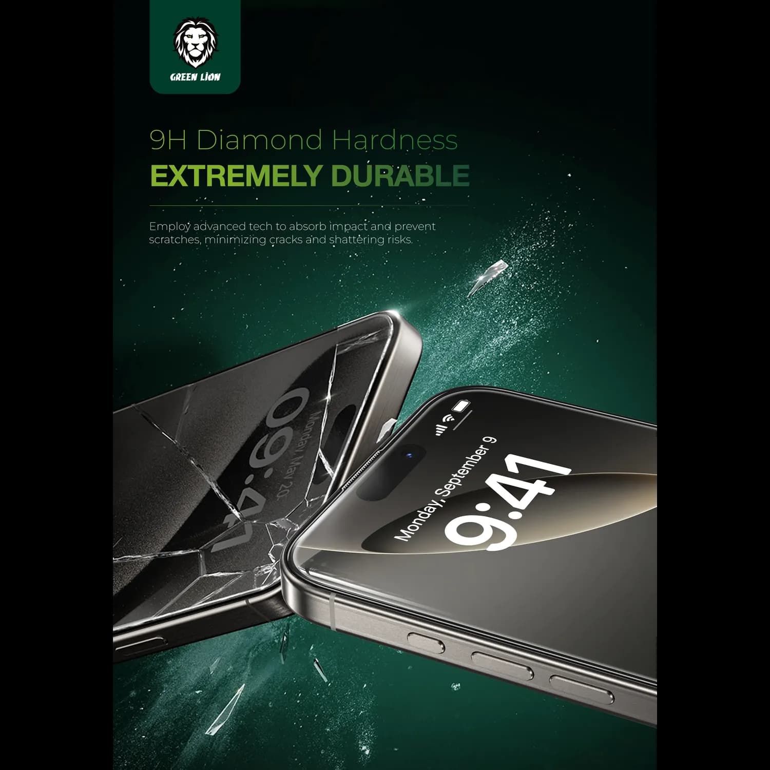 Green Lion AR Screen Protector - 9H Hardness, Clear 3