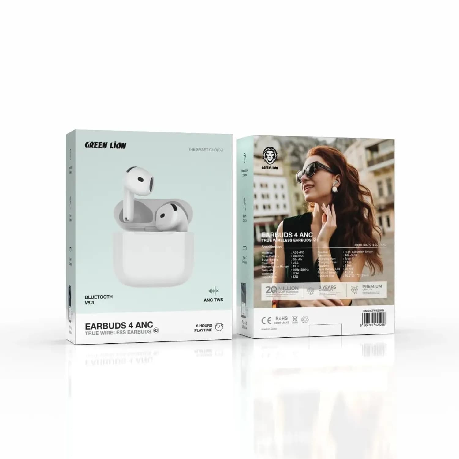 Green Lion Earbuds 4 - ANC, White 3
