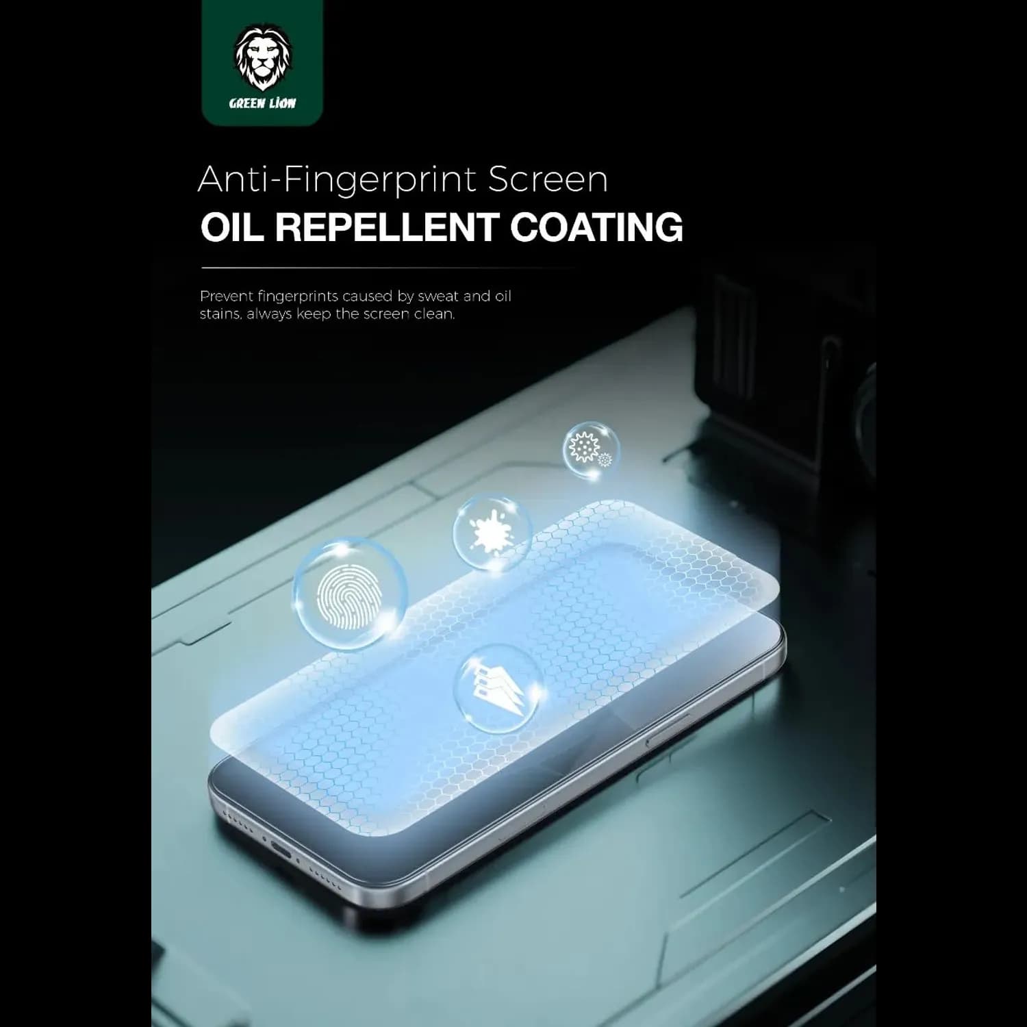 Green Lion Privacy Screen Protector ANTHONY 360° - iPhone 17 Pro, Black Edge 2