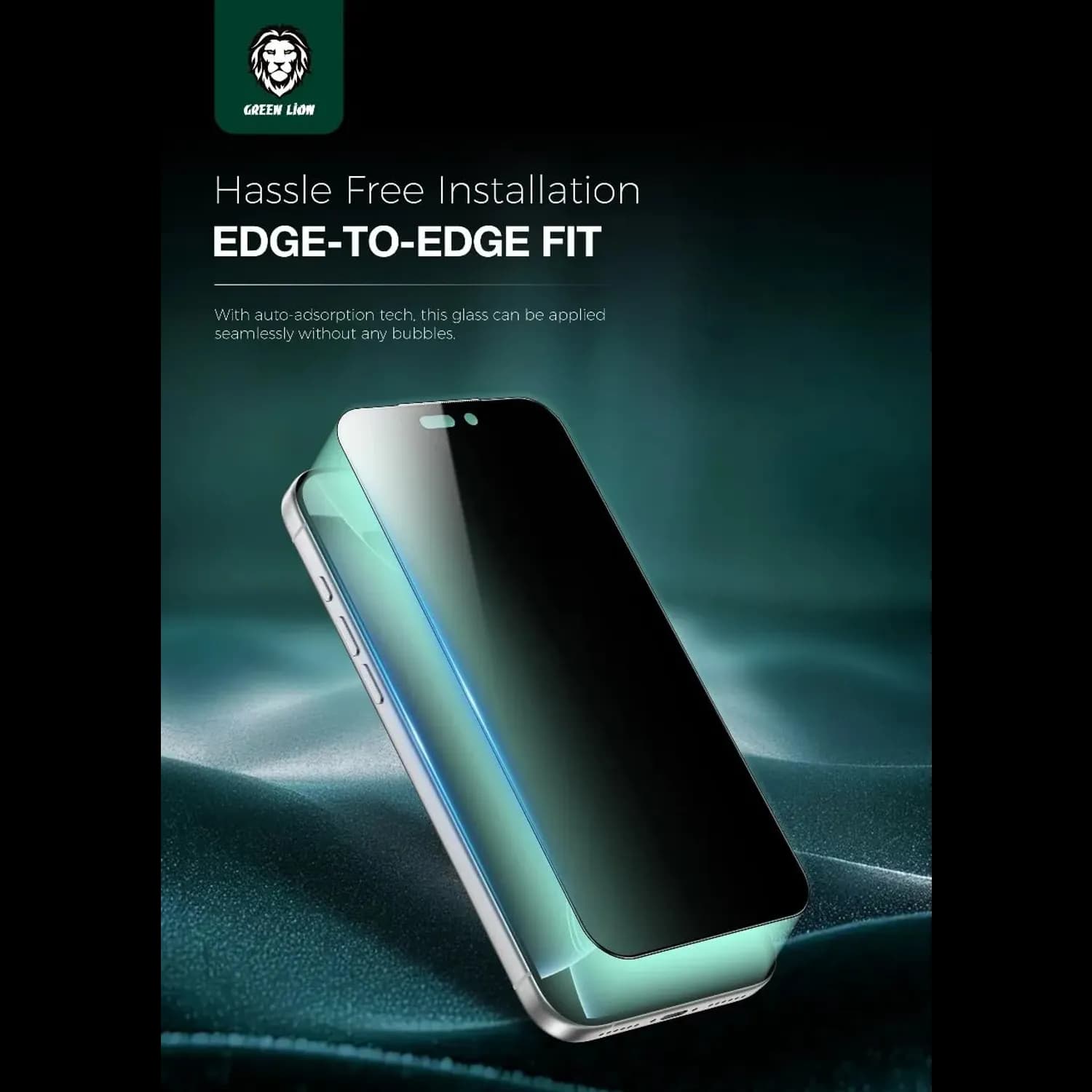 Green Lion Privacy Screen Protector ANTHONY 360° - iPhone 17 Pro, Black Edge 4