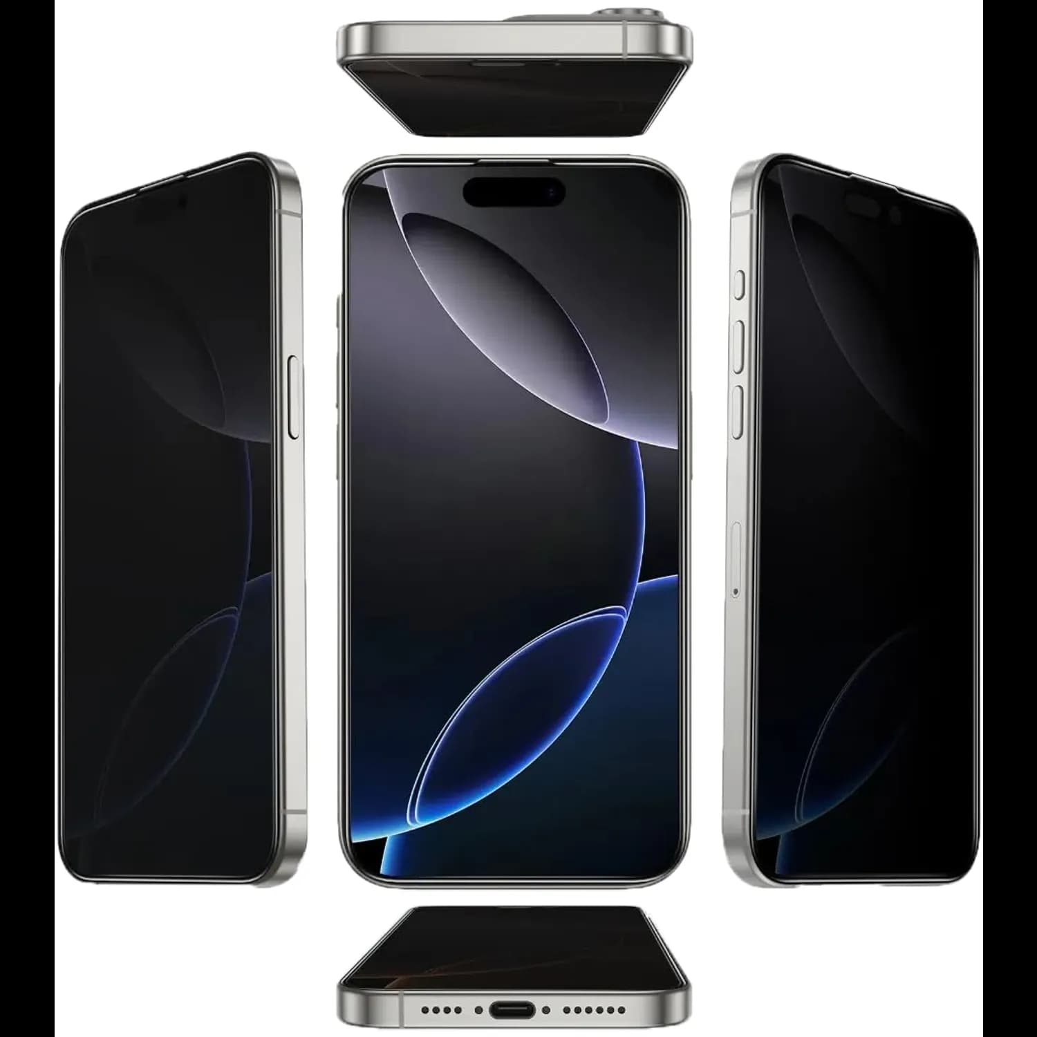 Green Lion Privacy Screen Protector ANTHONY 360° - iPhone 17 Pro, Black Edge 1