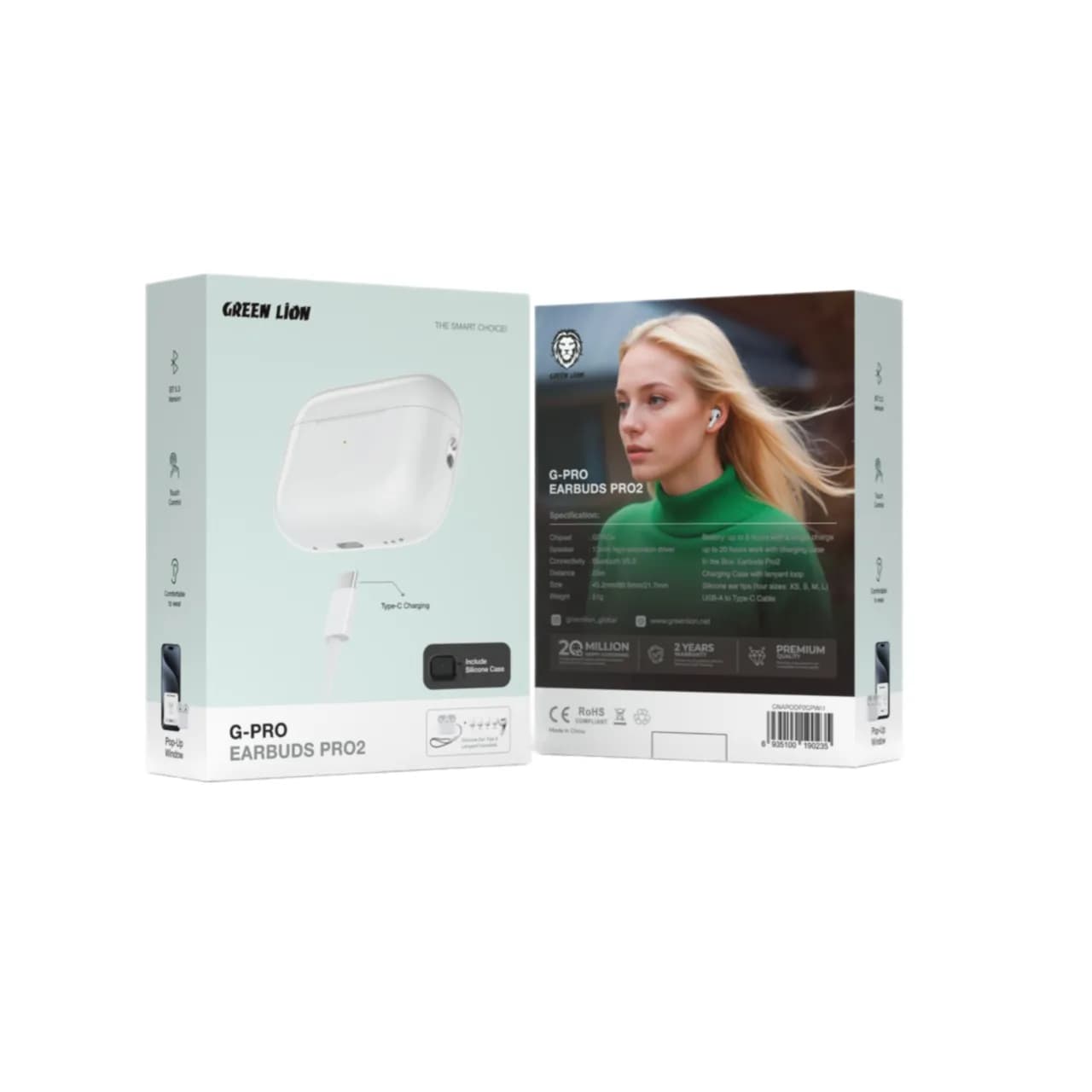 Green Lion G-Pro Earbuds Pro 2-White 2
