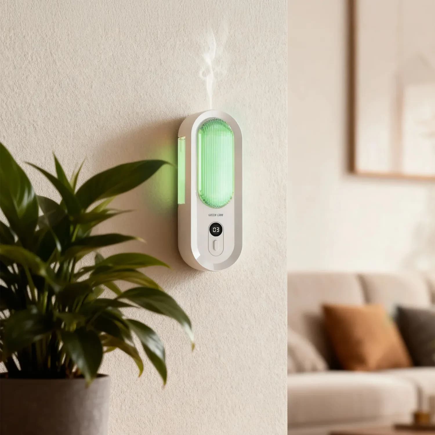 Green Lion Diffuser AROMA LITE - Wall-Mounted, White 2