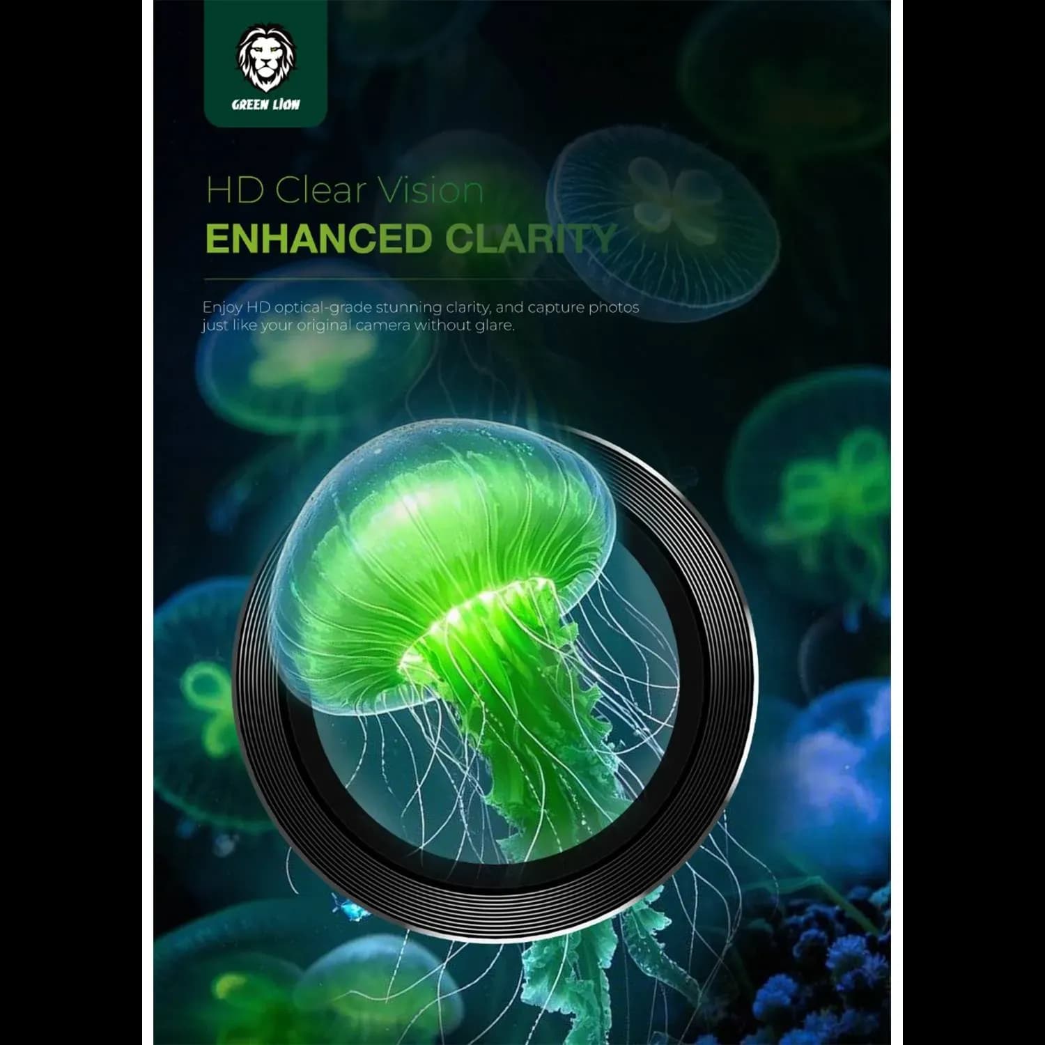 Green Lion Camera Lens Protector Samsung Galaxy S25 Ultra - 9H Tempered Glass, Jet Black 4