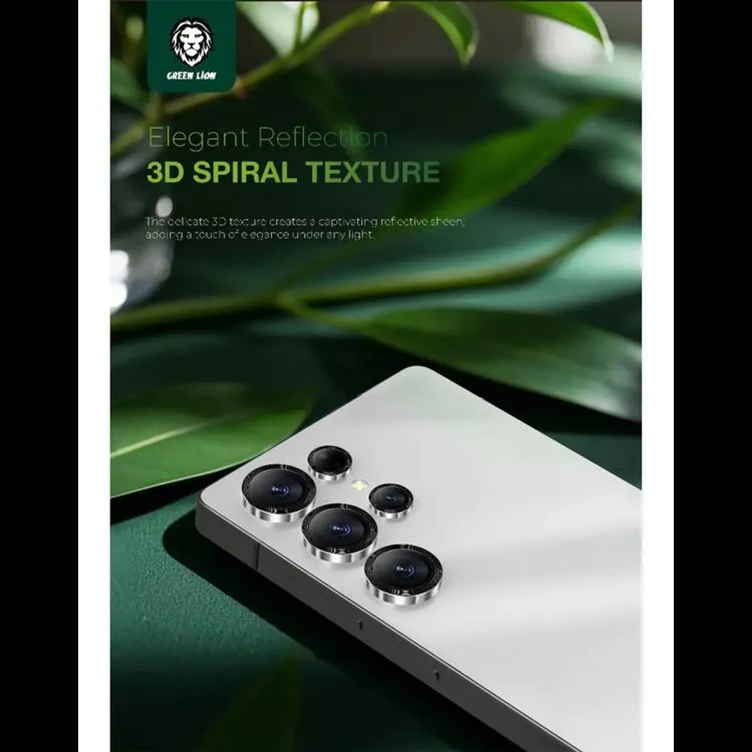 Green Lion Camera Lens Protector for Samsung Galaxy S25 Ultra Armor Plus, 9H Protection, - Silver 2