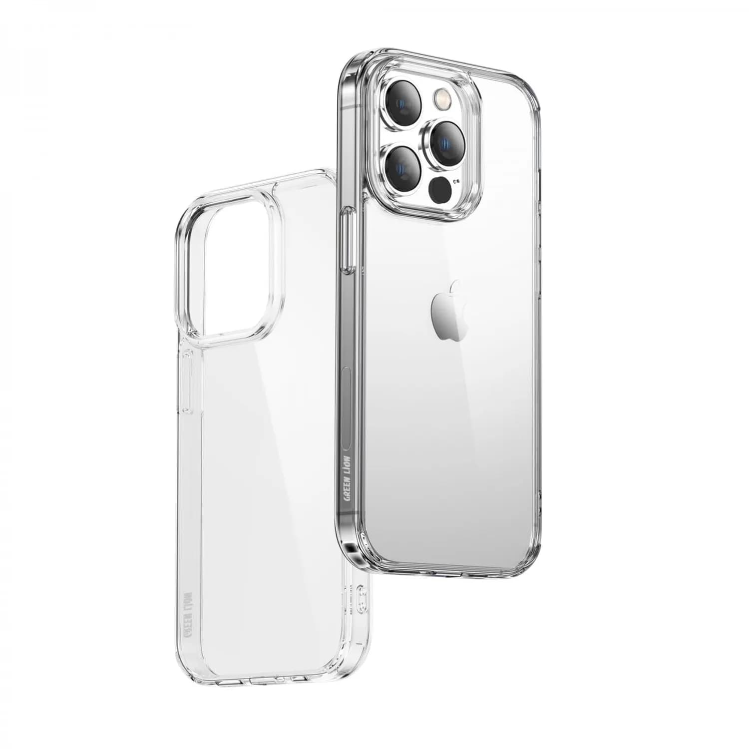 Green Lion Phone Case iPhone 13 Pro Max - Shockproof, Anti-Microbial, Clear 1