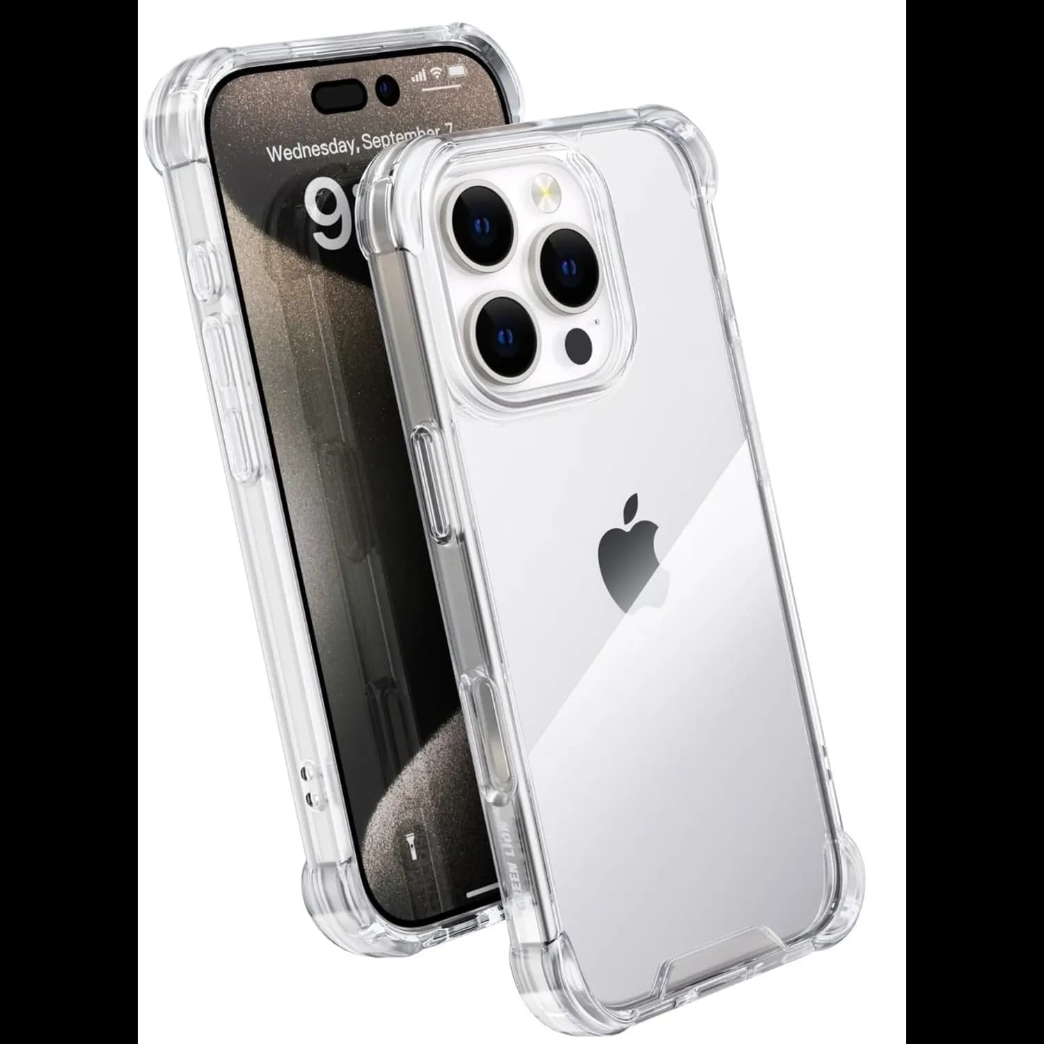 Green Lion iPhone 16 Case - Military Grade Shockproof, Clear 3