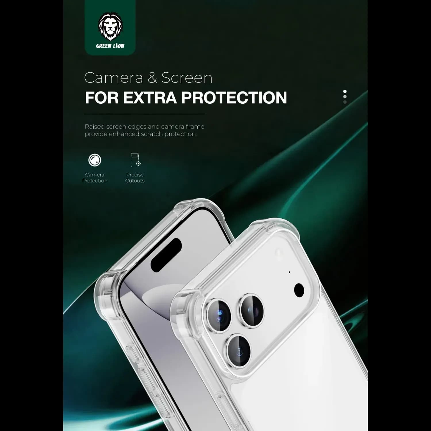 Green Lion iPhone 17 Pro Max Case - Military-Grade Clear 2