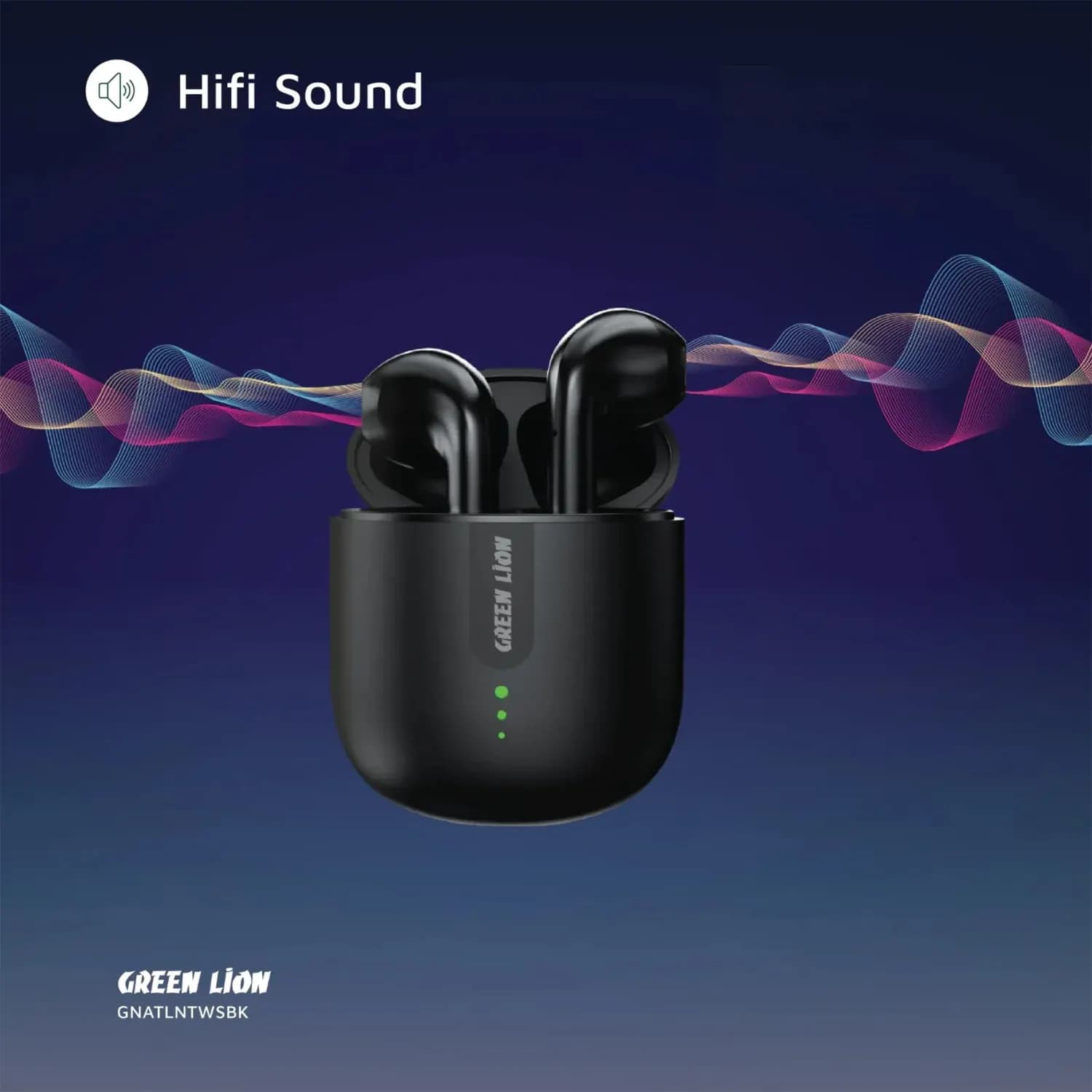 Green Lion Earbuds Atlanta - True Wireless, Black — Black 4