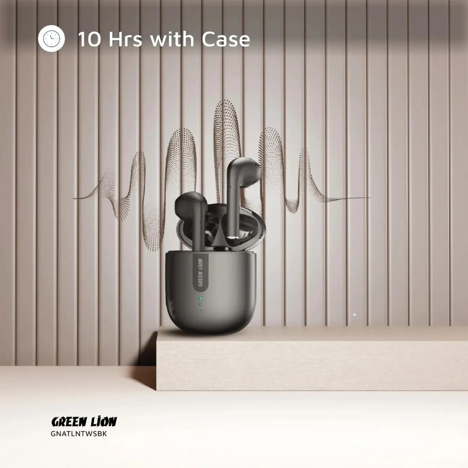 Green Lion Earbuds Atlanta - True Wireless, Black — Black 5