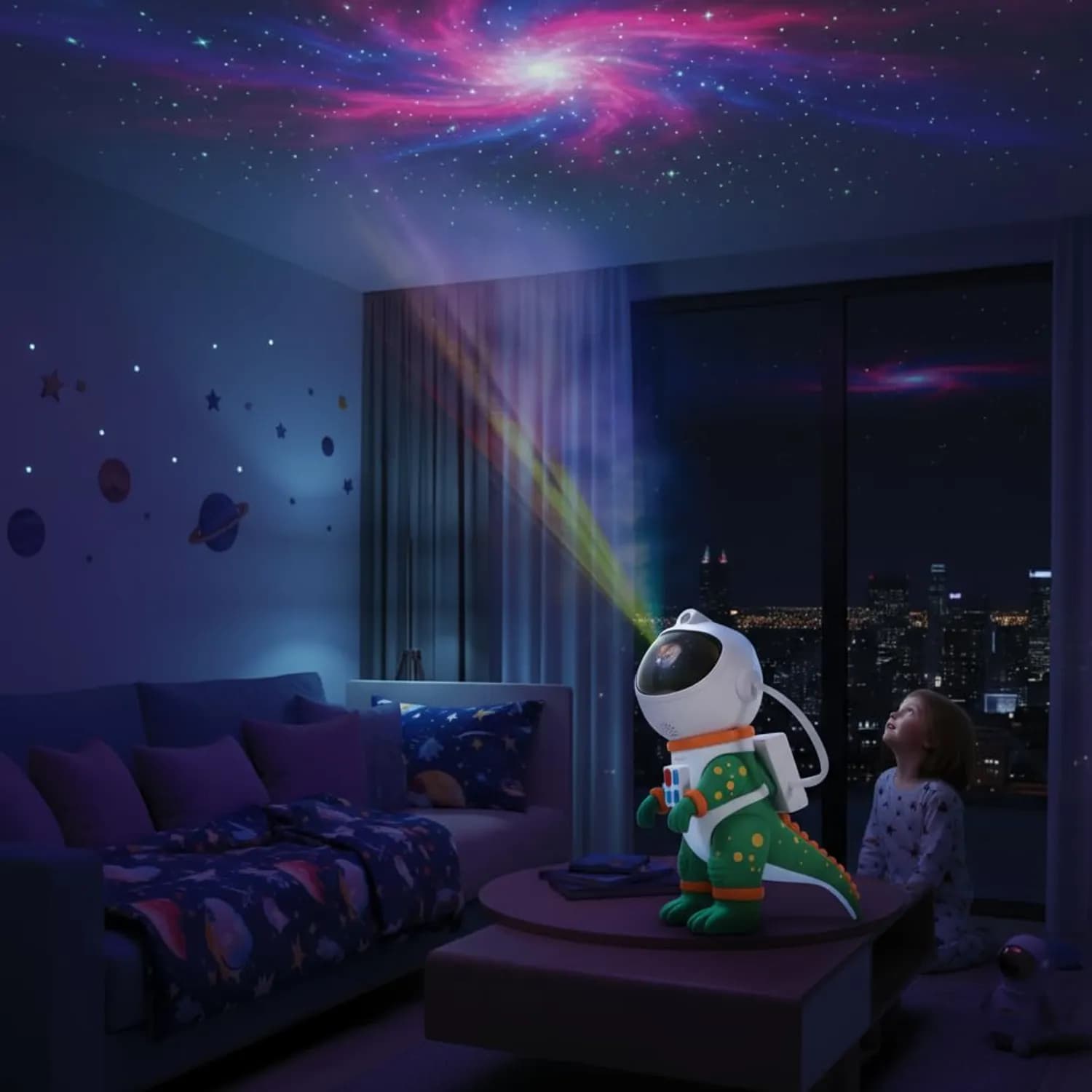 Green Lion Night Light Projector - 360° Galaxy, 8 Colors, Remote, Green 1 Green Lion Night Light Projector - 360° Galaxy, 8 Colors, Remote, Green 1