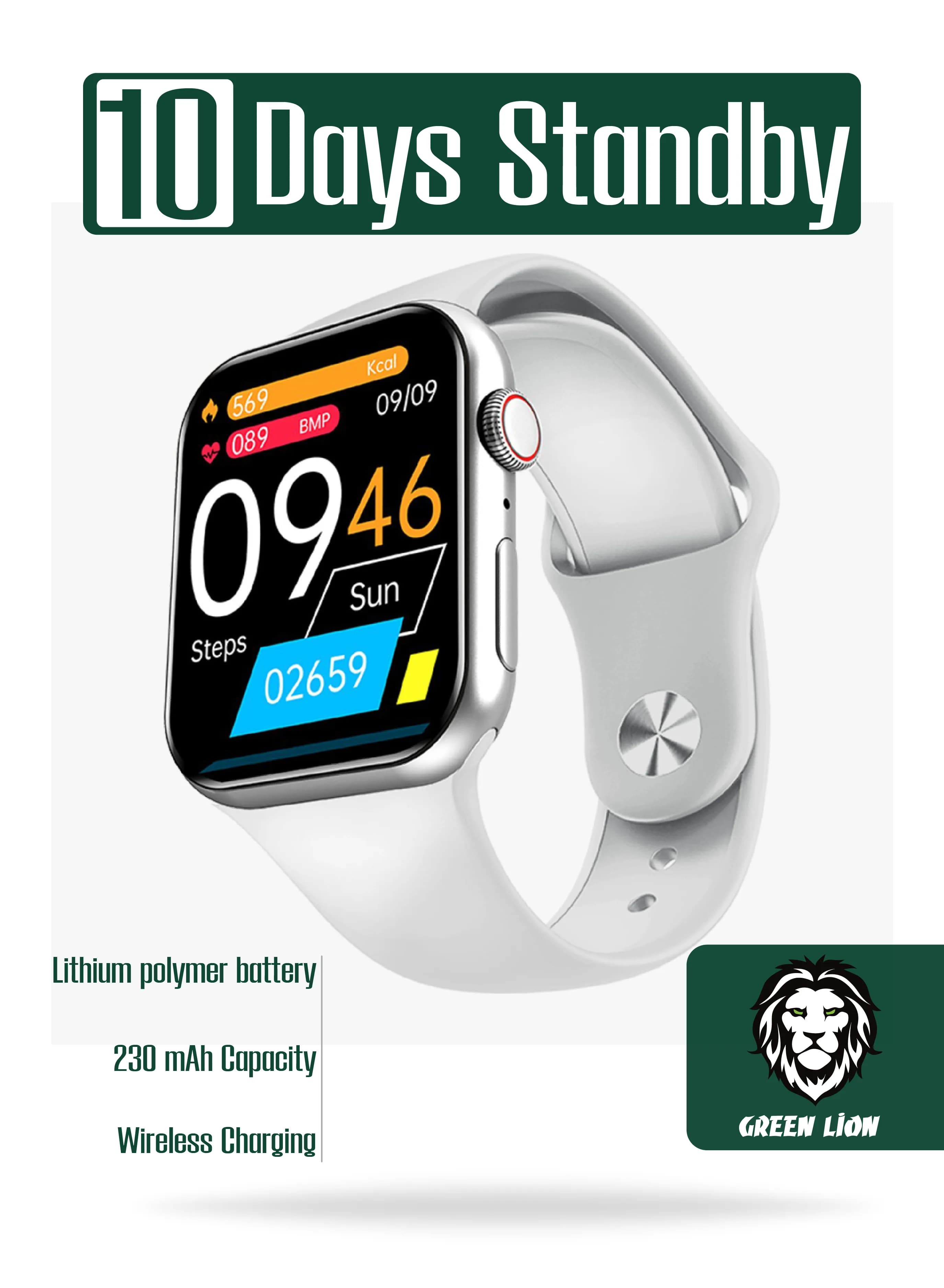 Green Lion Active Pro Smart Watch — Black 4