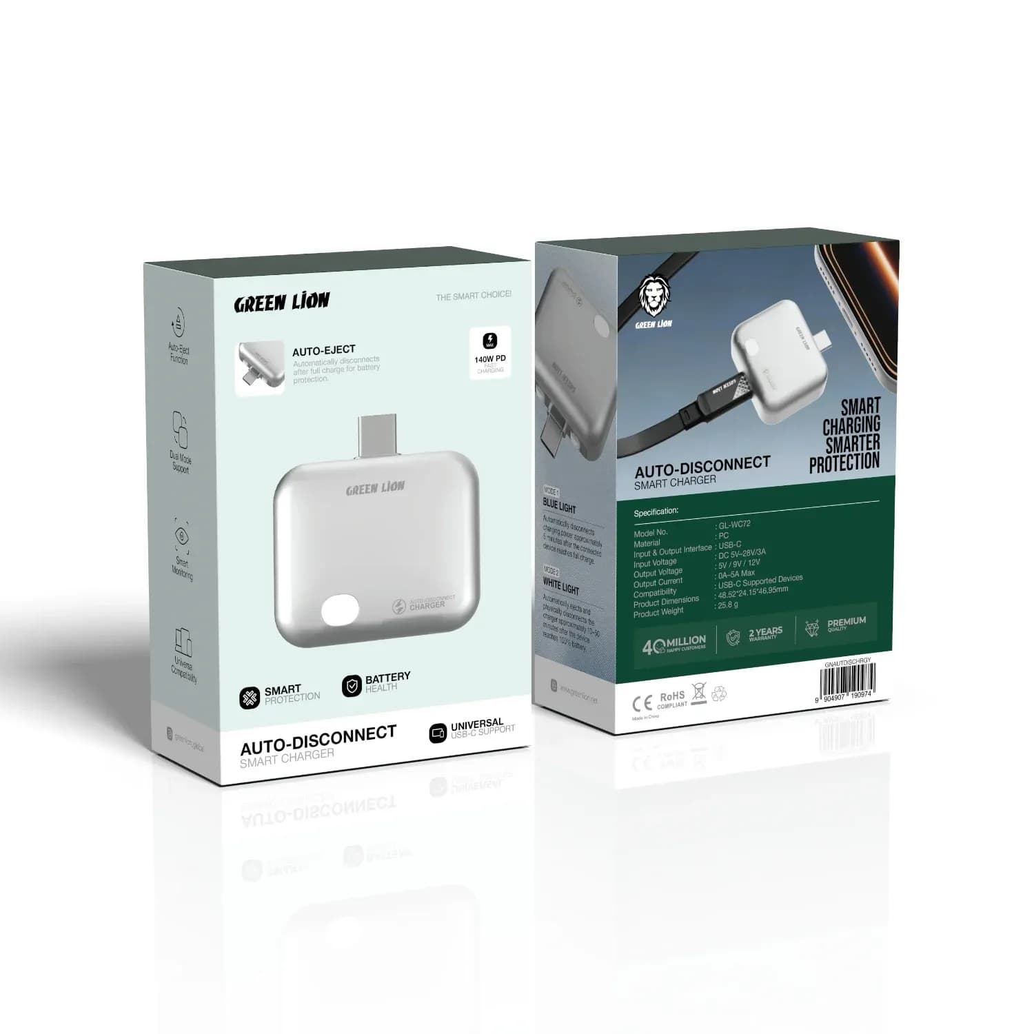 Green Lion Smart Auto-Disconnect Charger - Gray 4