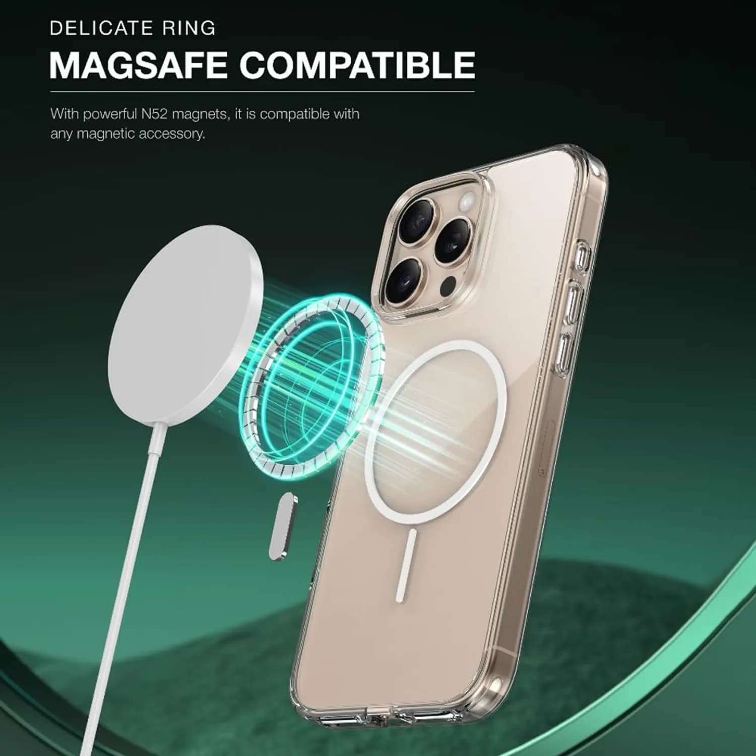 Green Lion iPhone 16 Pro Max Case - Camera Button, MagSafe Clear 2