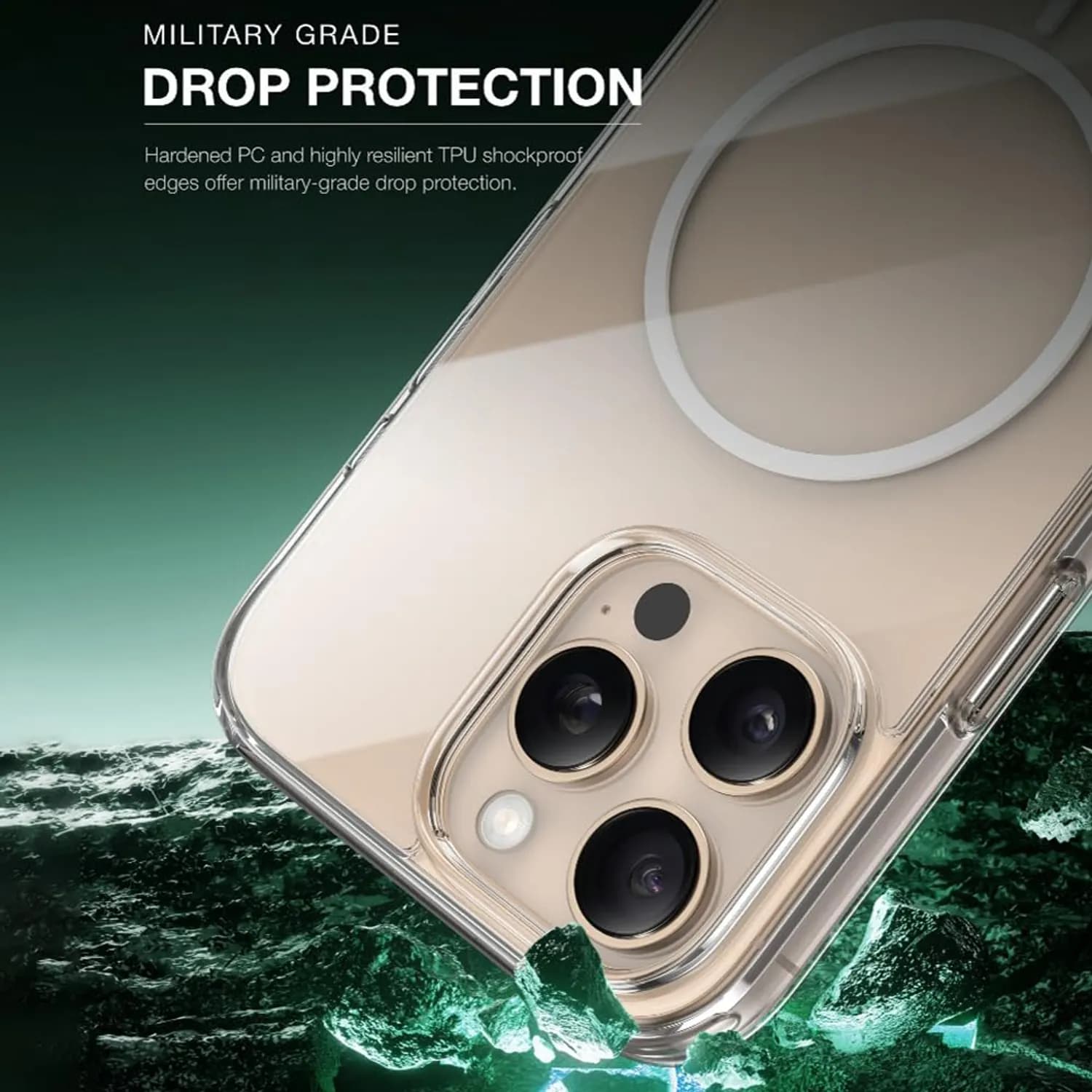 Green Lion iPhone 16 Pro Max Case - Camera Button, MagSafe Clear 5