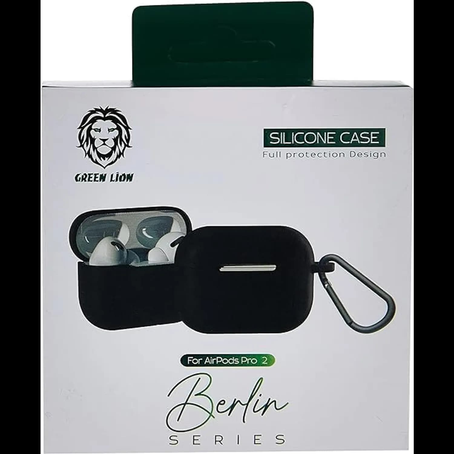 Green Lion Silicone Case Berlin Series - AirPods Pro 2, Black — Blue 3