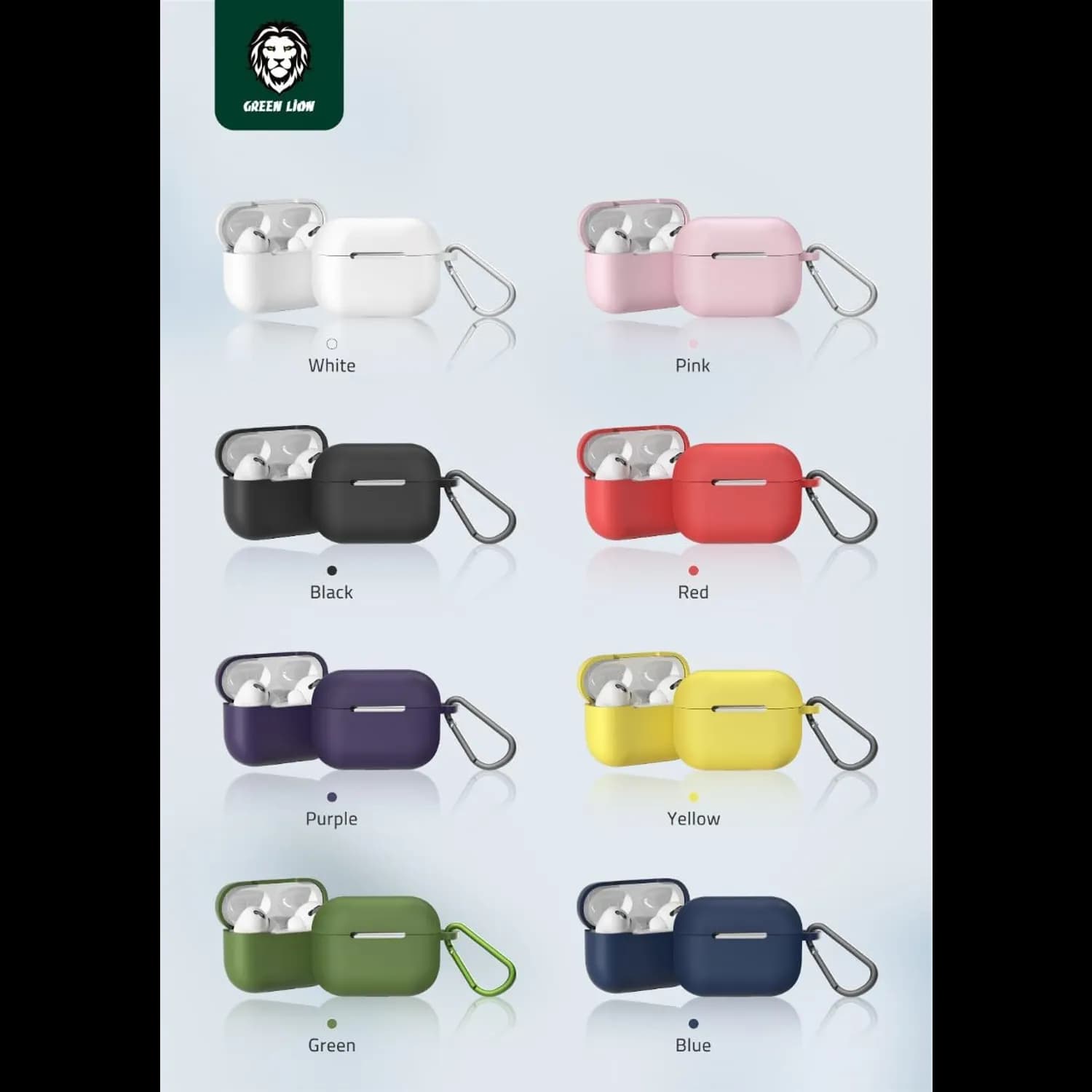 Green Lion Silicone Case Berlin Series - AirPods Pro 2, Black — Blue 5