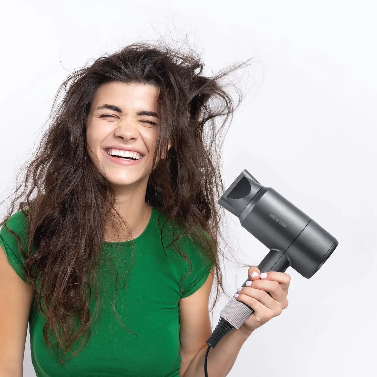 Green Lion Hair Dryer - 2000W, Temp Display, Grey 3