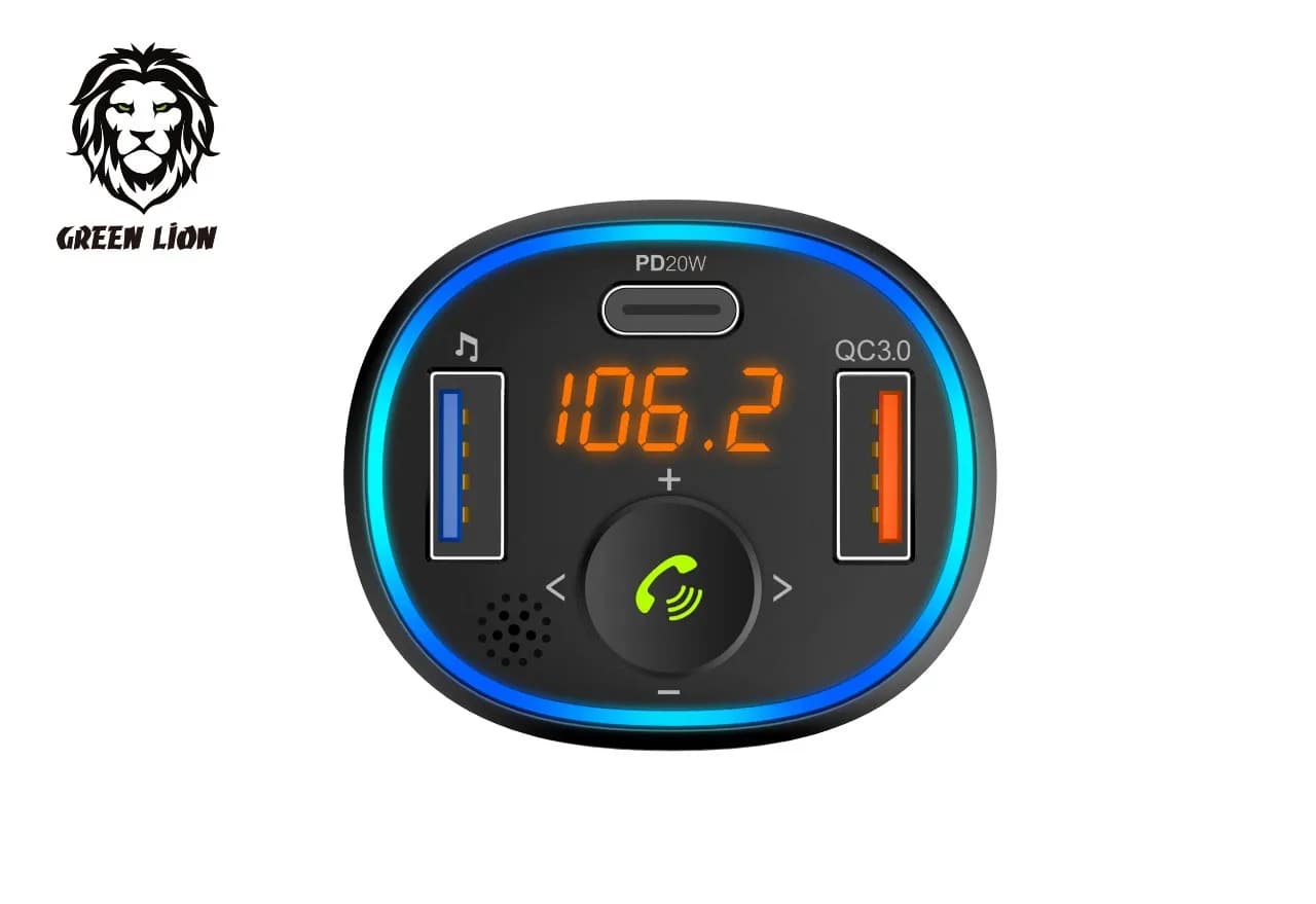 Green Lion Car Kit: Wireless FM + 38W 1