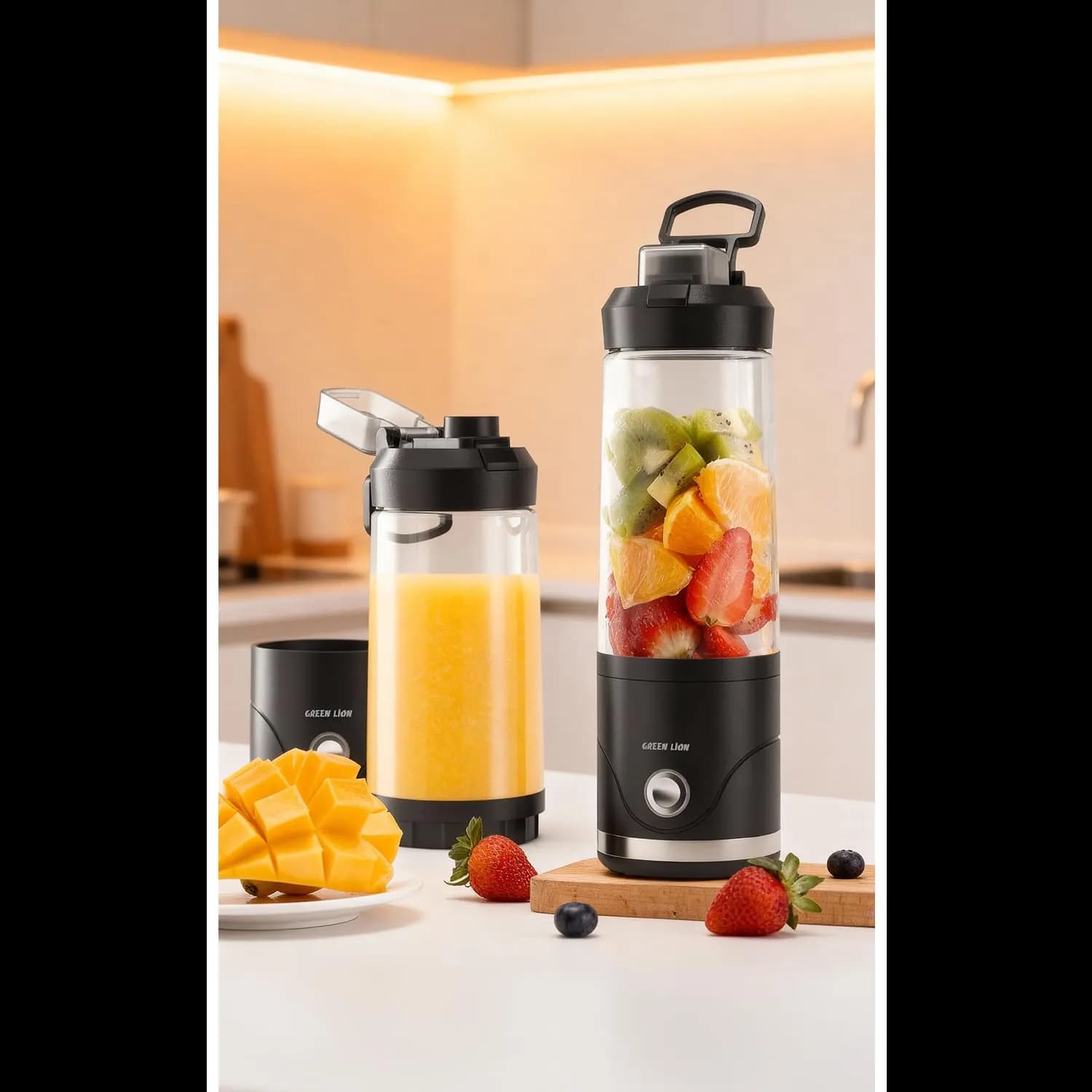 Green Lion Portable Juicer Blend Max - 75W, USB-C Rechargeable, Black 3