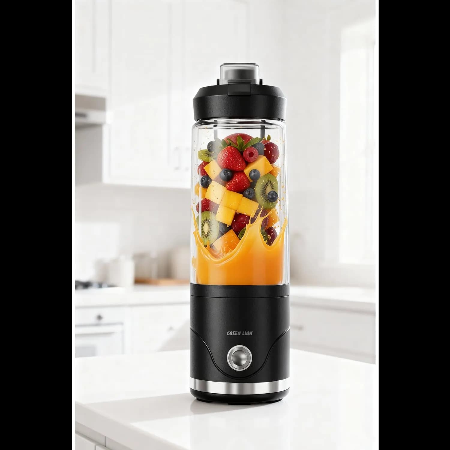 Green Lion Portable Juicer Blend Max - 75W, USB-C Rechargeable, Black 5